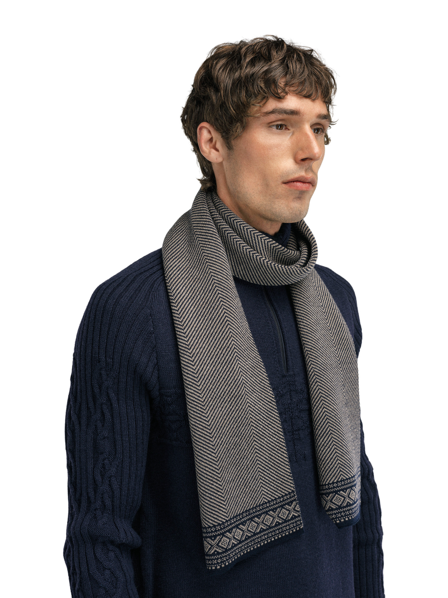 Cortina Scarf - Merino Wool Marine Mountainstone