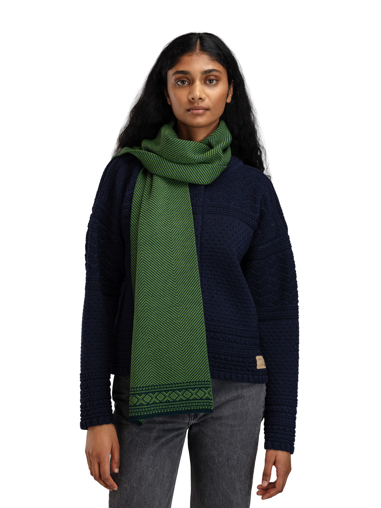 Cortina Scarf - Merino Wool Pinegreen Springgreen