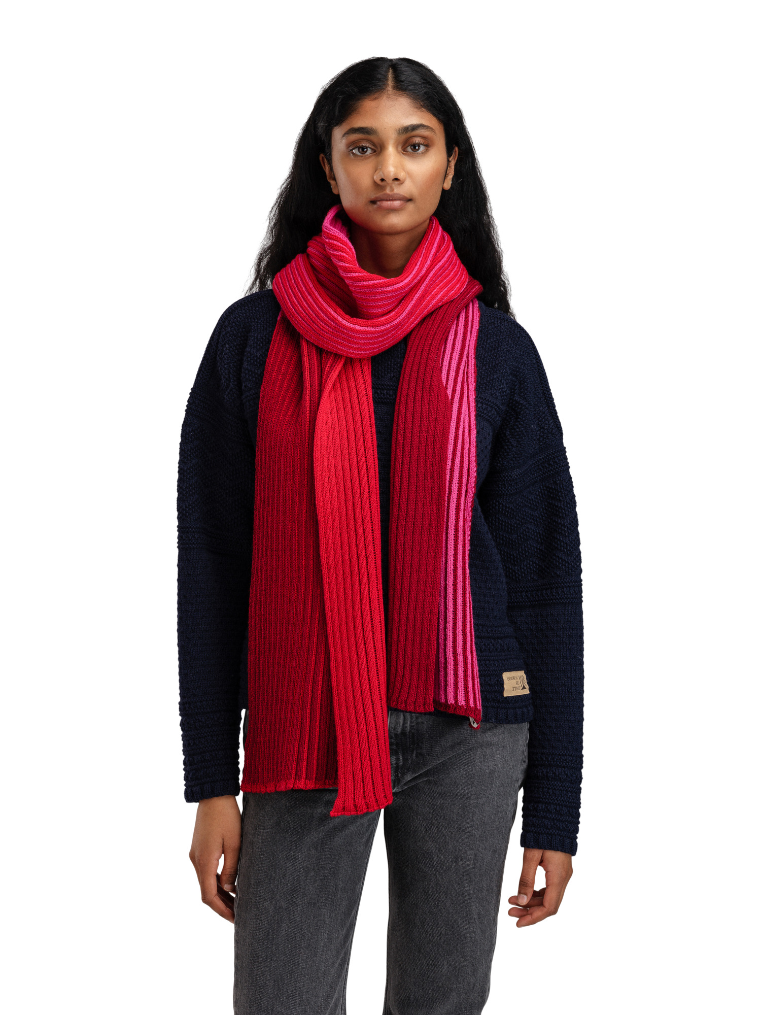 Skarstind Scarf Redrose Allium Raspberry