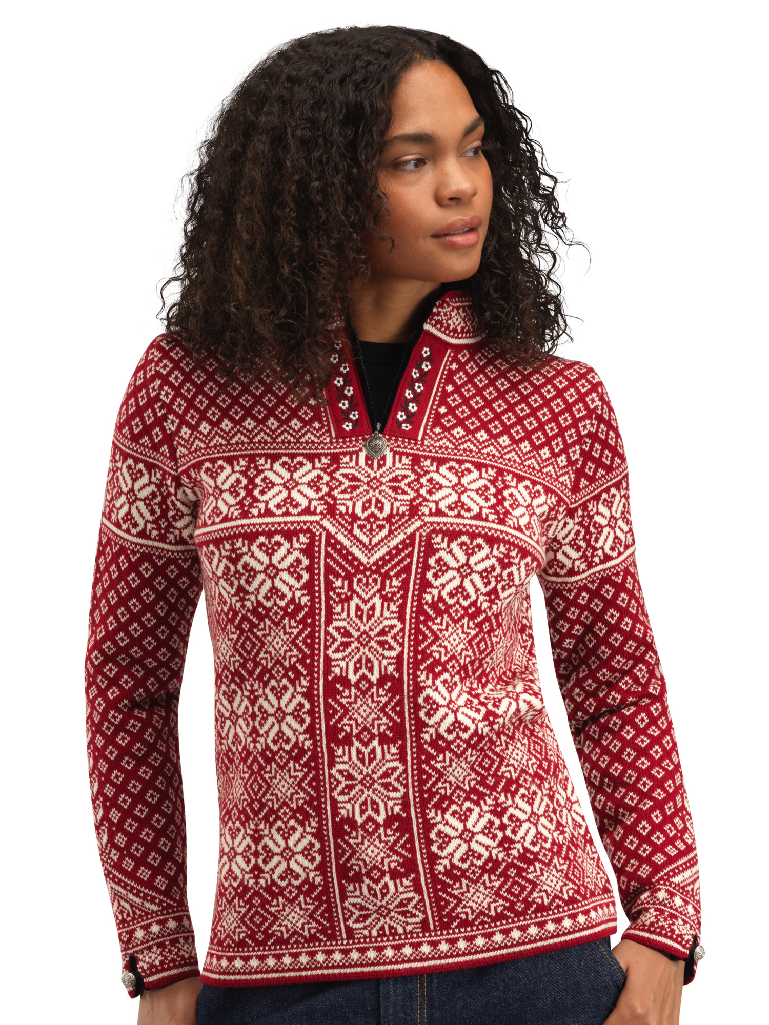 Peace Women’s Knit Sweater  Redrose Offwhite