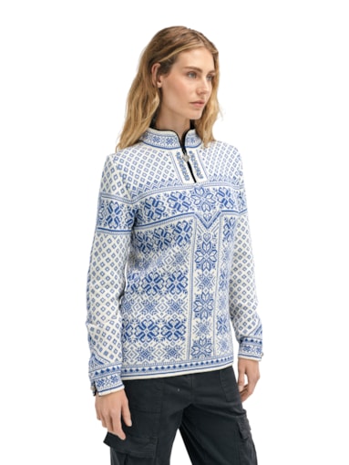 Peace Knit Sweater - Women - Offwhite Blue - Dale of Norway - Dale of ...