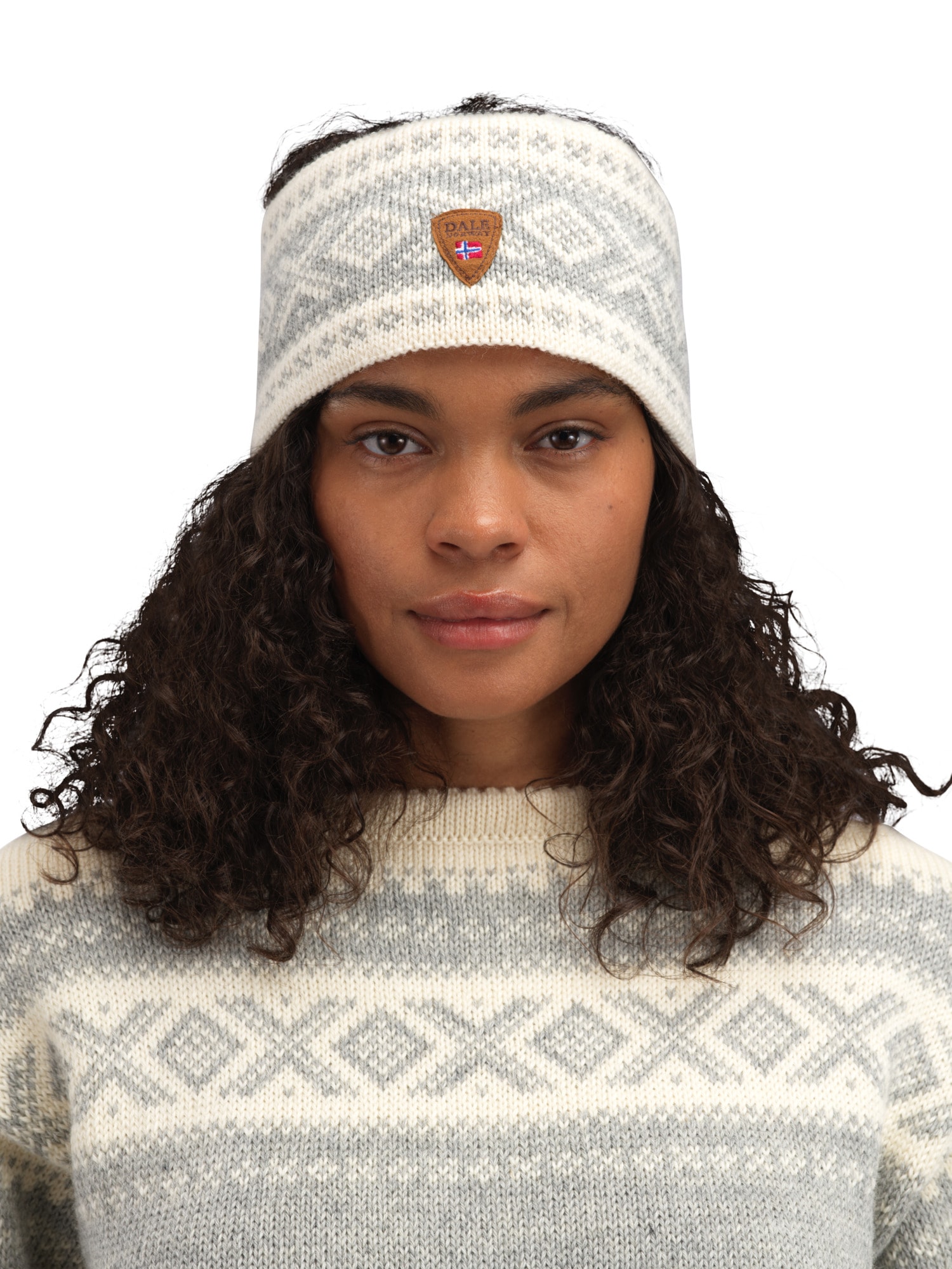 Cortina 1956 Headband - Norwegian Wool Grey White - Dale of 