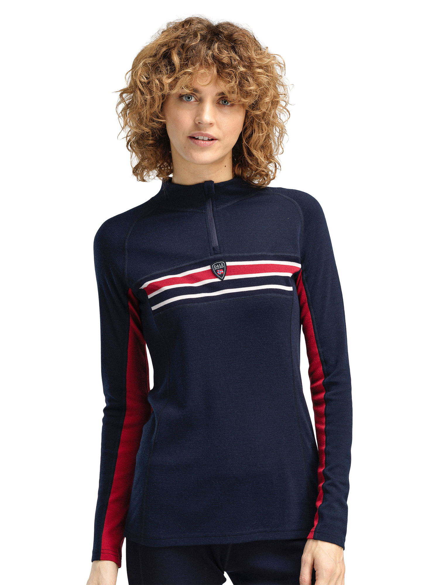 Dale of Norway Aksla Base Layer Half Zip Women s Sweater Navy Merino Wool Dale of Norway