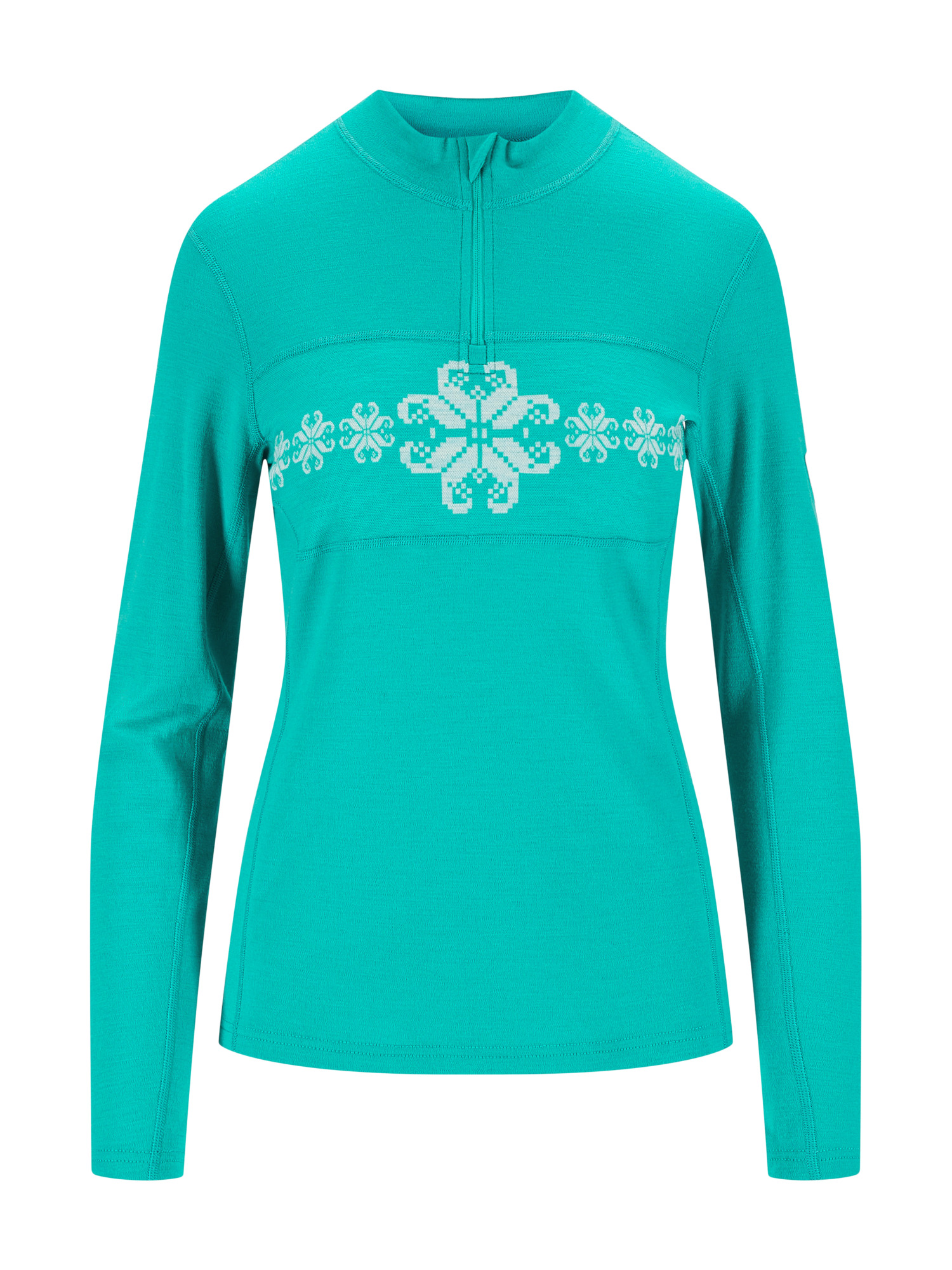 Falkeberg Women's Half Zip Baselayer Peacock Offwhite