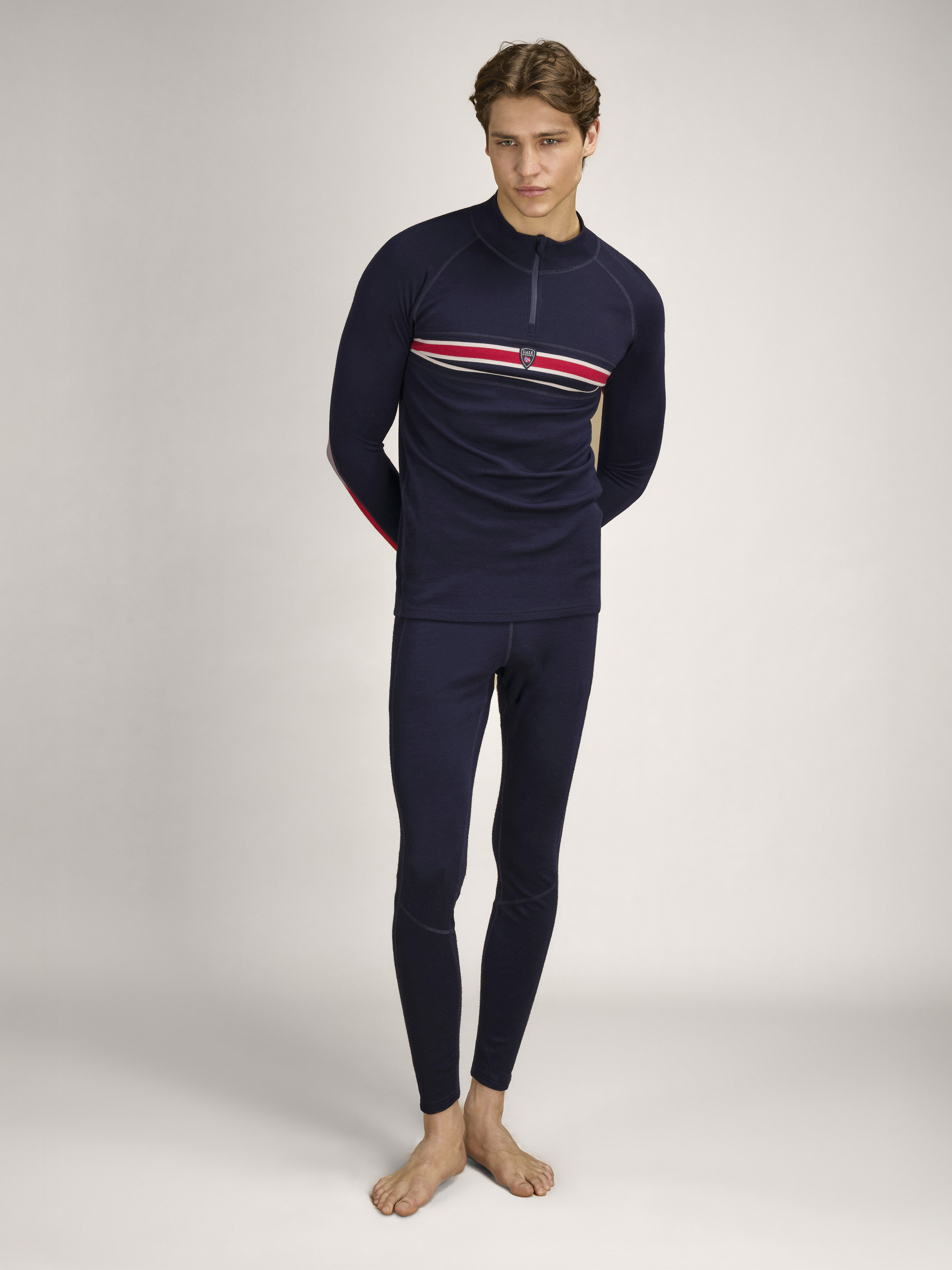 Aksla Men's Baselayer Pants - Merino wool Navy