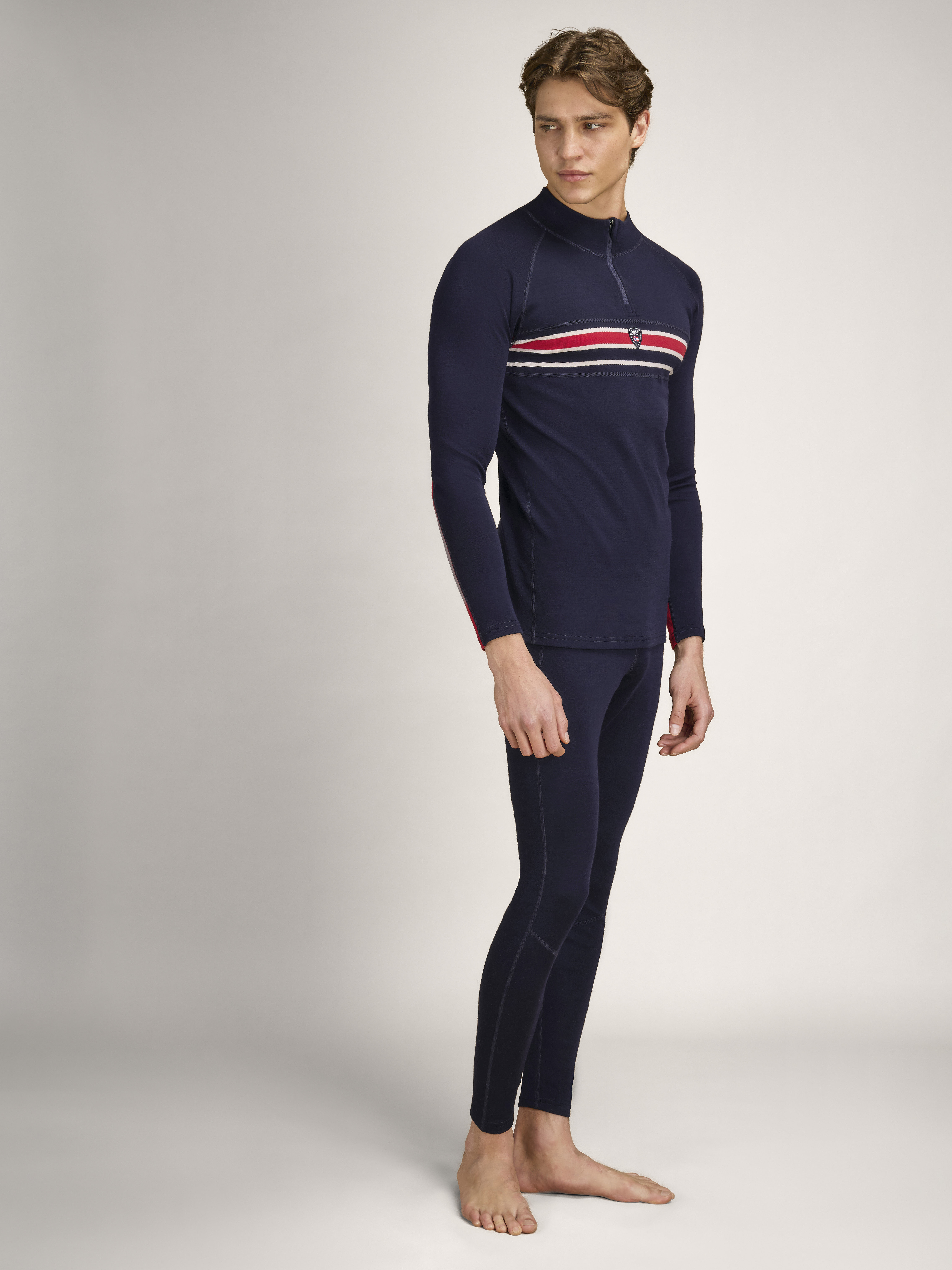 Aksla Men's Baselayer Pants - Merino wool Navy