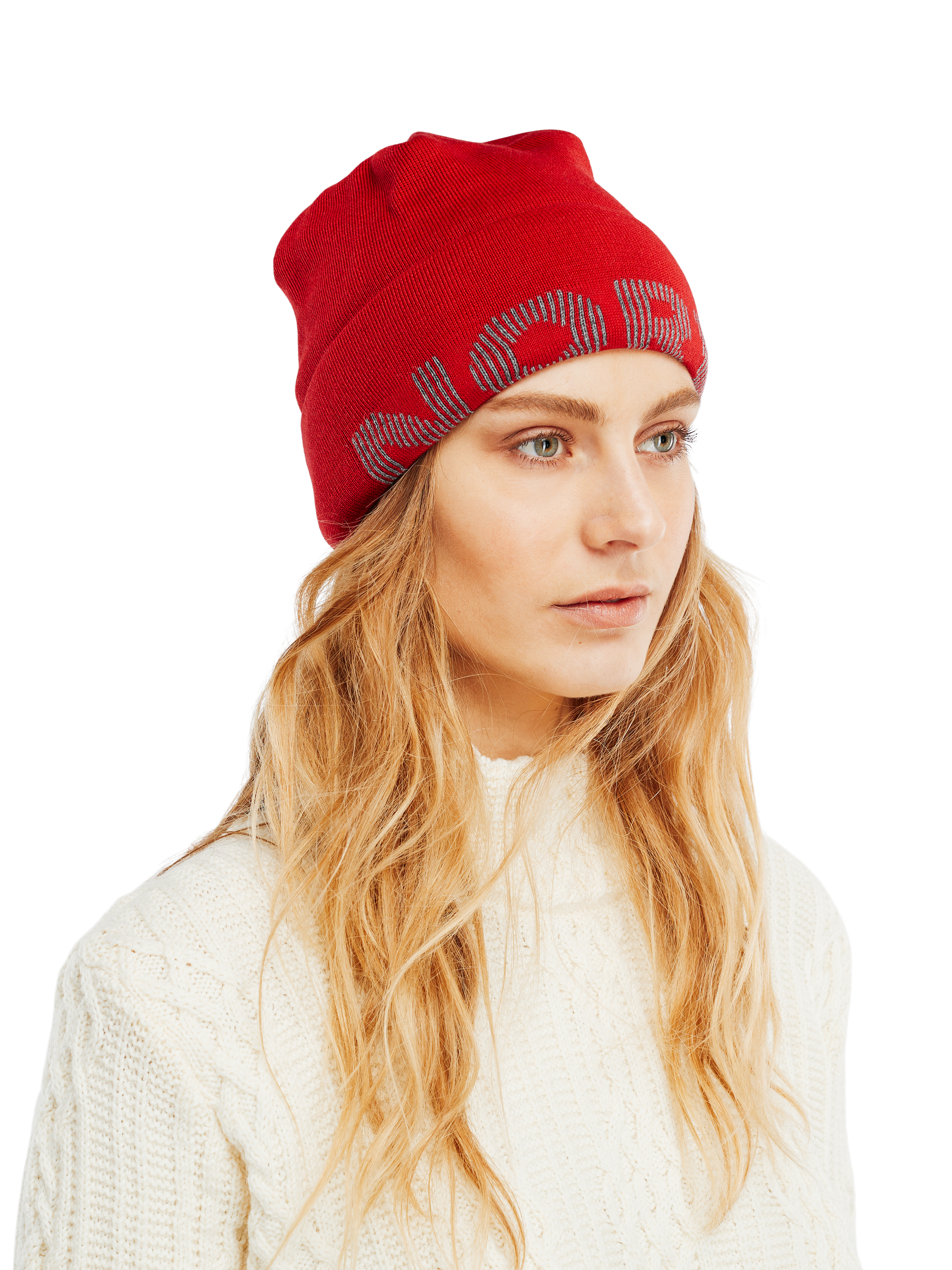 Norway unisex merino wool hat  Raspberry