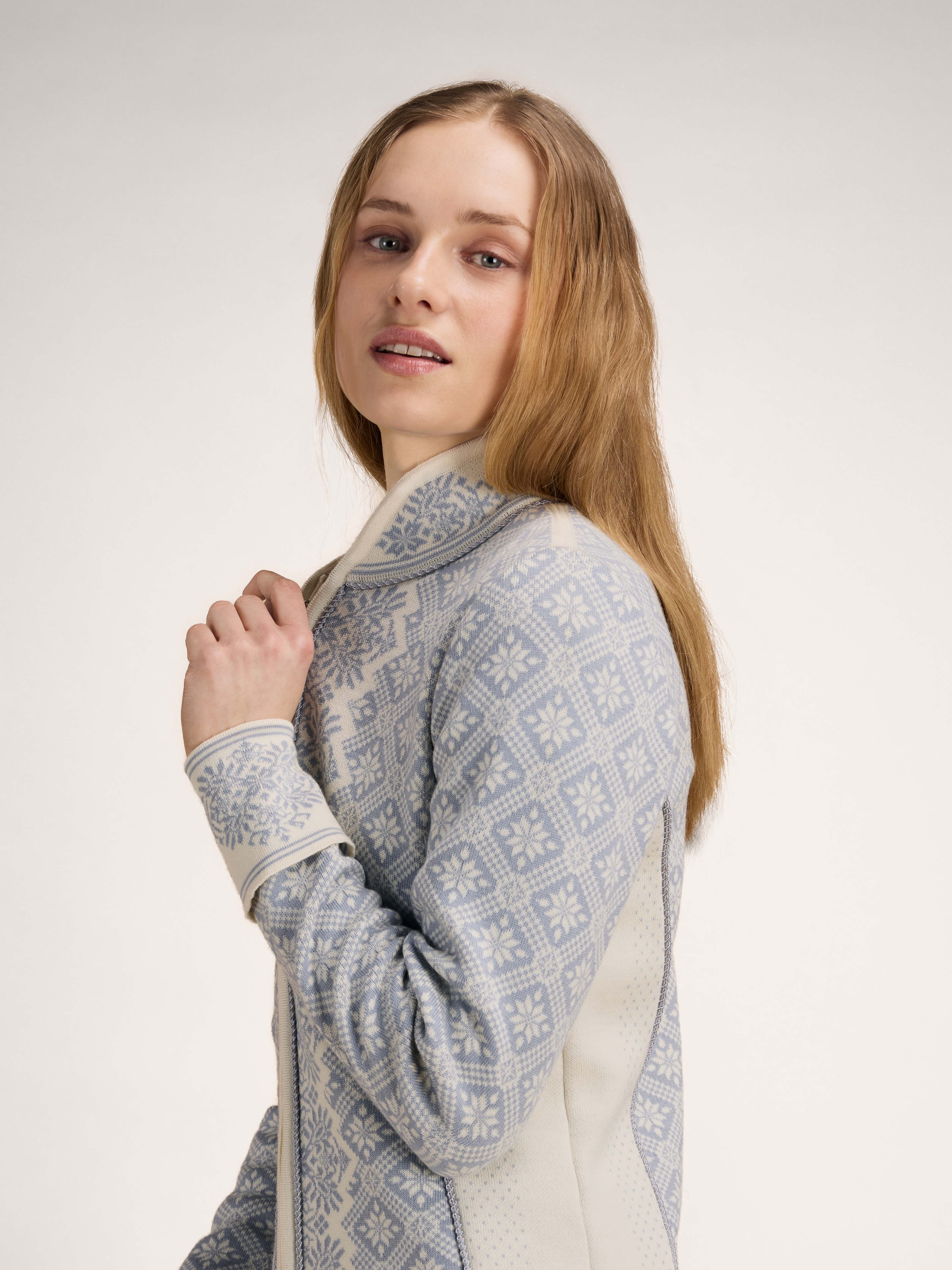 Christiania Women's Jacket - Merino Wool Offwhite Metalgrey