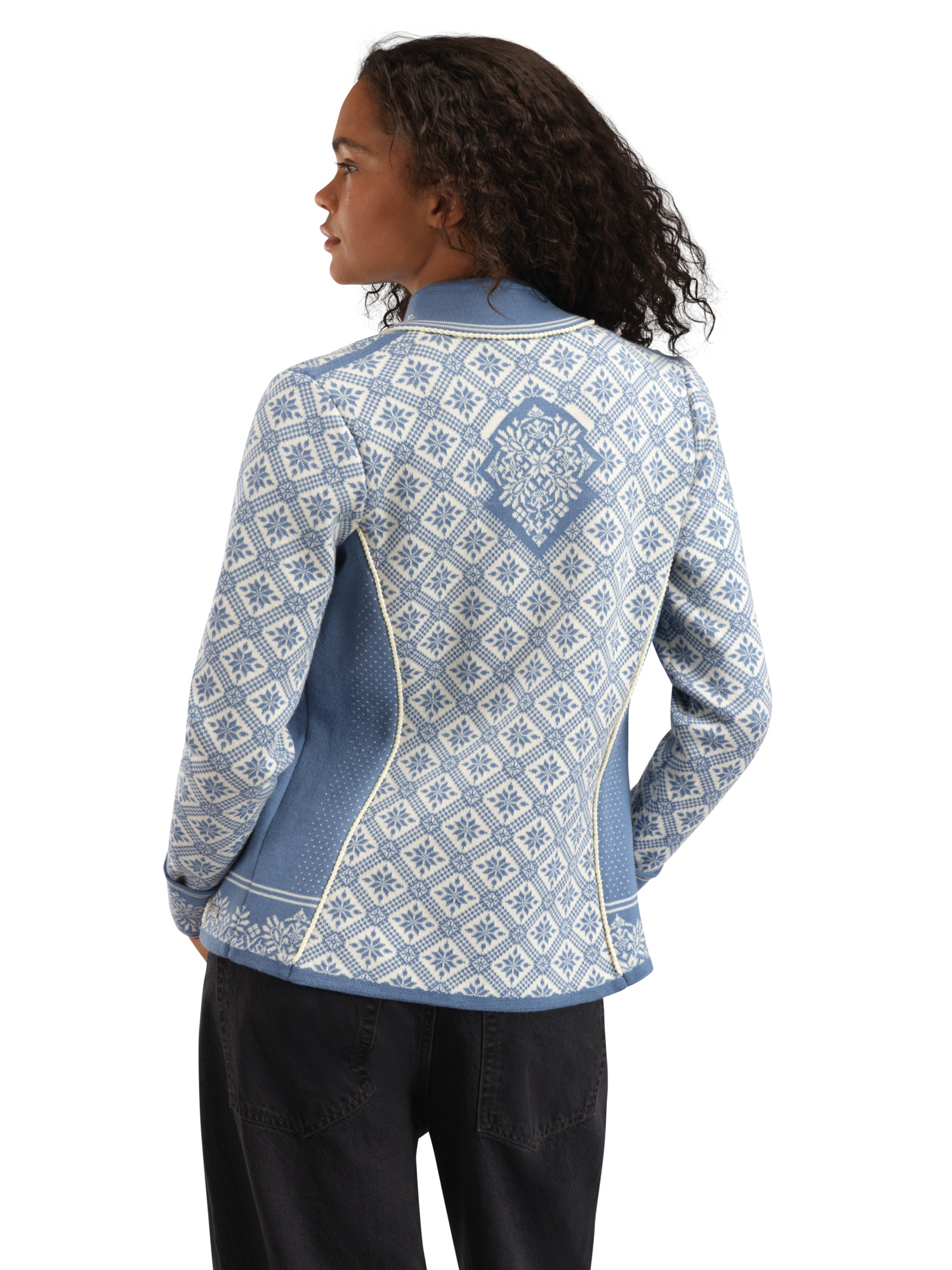 Christiania Women's Jacket - Merino Wool Blueshadow Offwhite