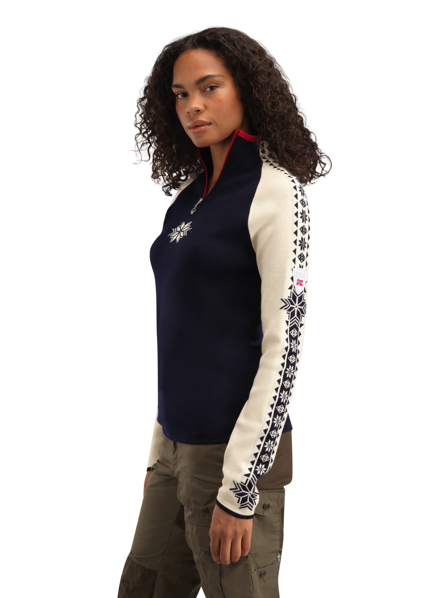Pull Femme Dale Of Norway Geilo – 100% Laine Mérinos Douce, Maille Côtelée, Manches Raglan, Lavable En Machine, Sport-chic, Pour Un Style Actif