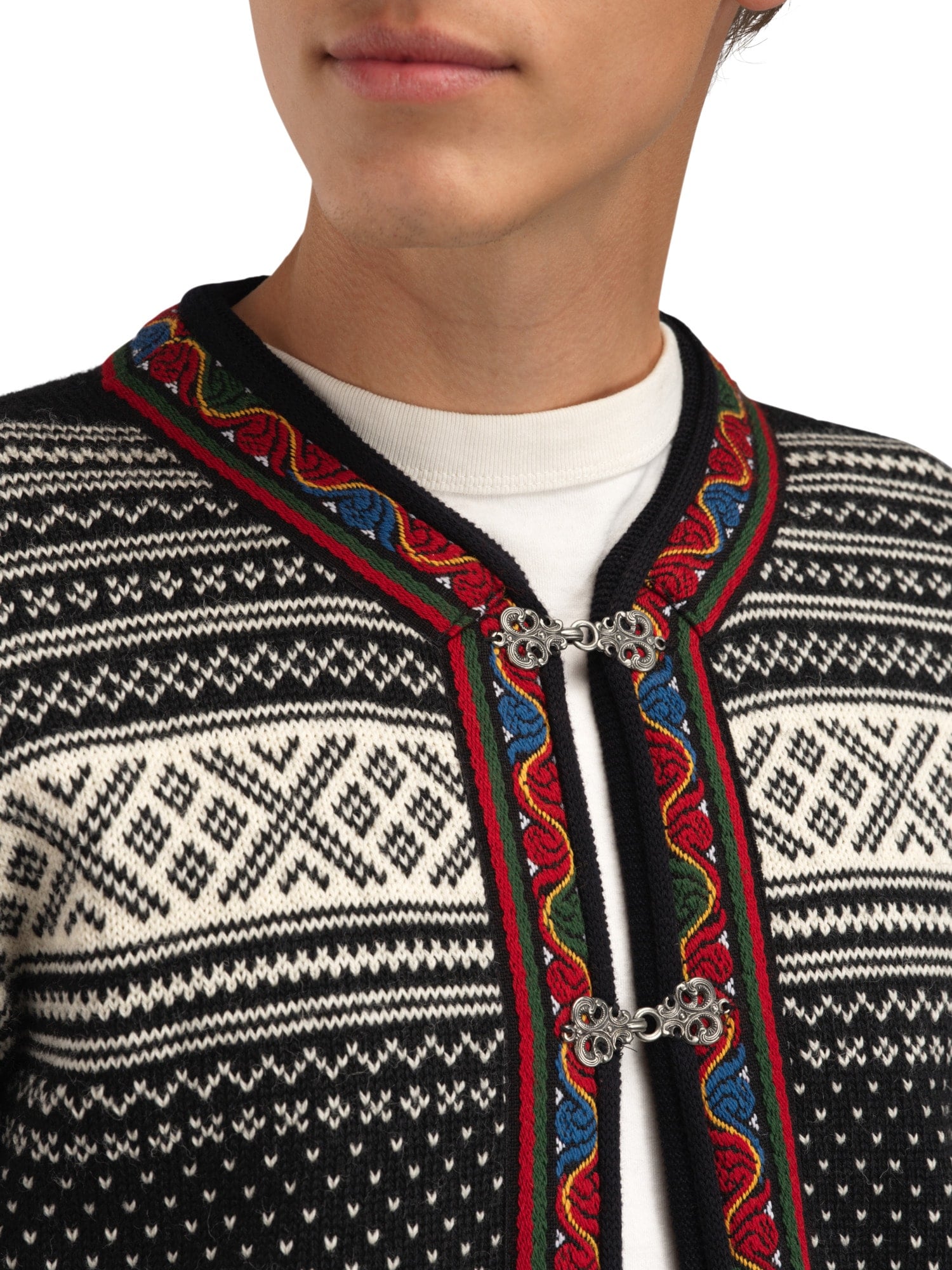 Setesdal Unisex Jacket - Norwegian Wool BLACK OFFWHITE - Dale of 
