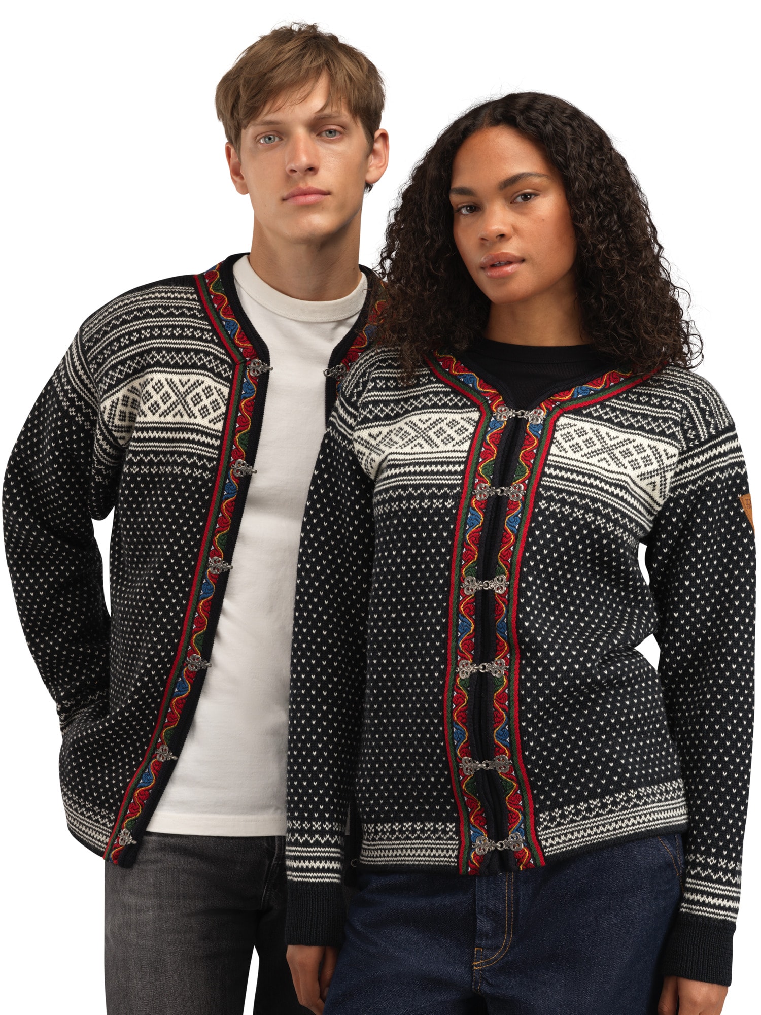 Setesdal Unisex Jacket - Norwegian Wool BLACK OFFWHITE - Dale of 