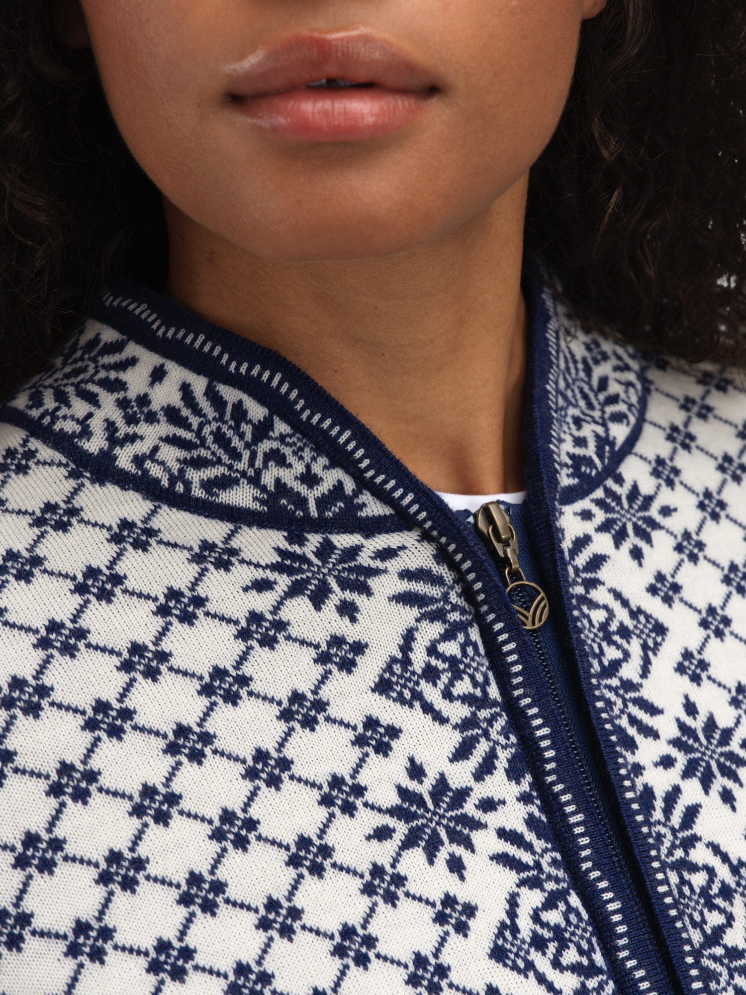 Solbridge Jacket Solfrid Women’s Jacket - Merino Wool OFFWHITE ELECTRICSTORM NAVY - Dale ...