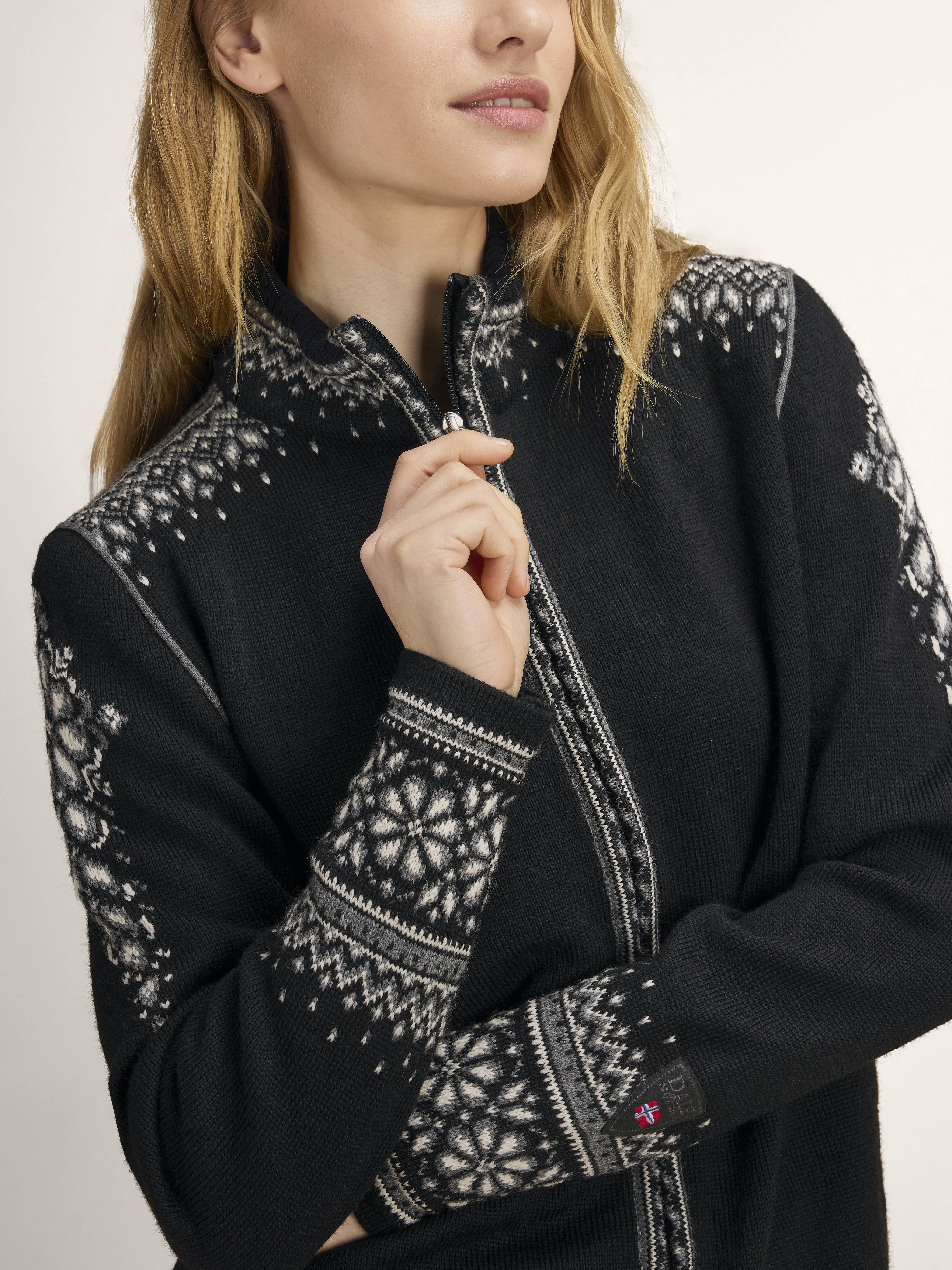 140th Anniversary Women’s Wool Jacket  Black Offwhite Smoke