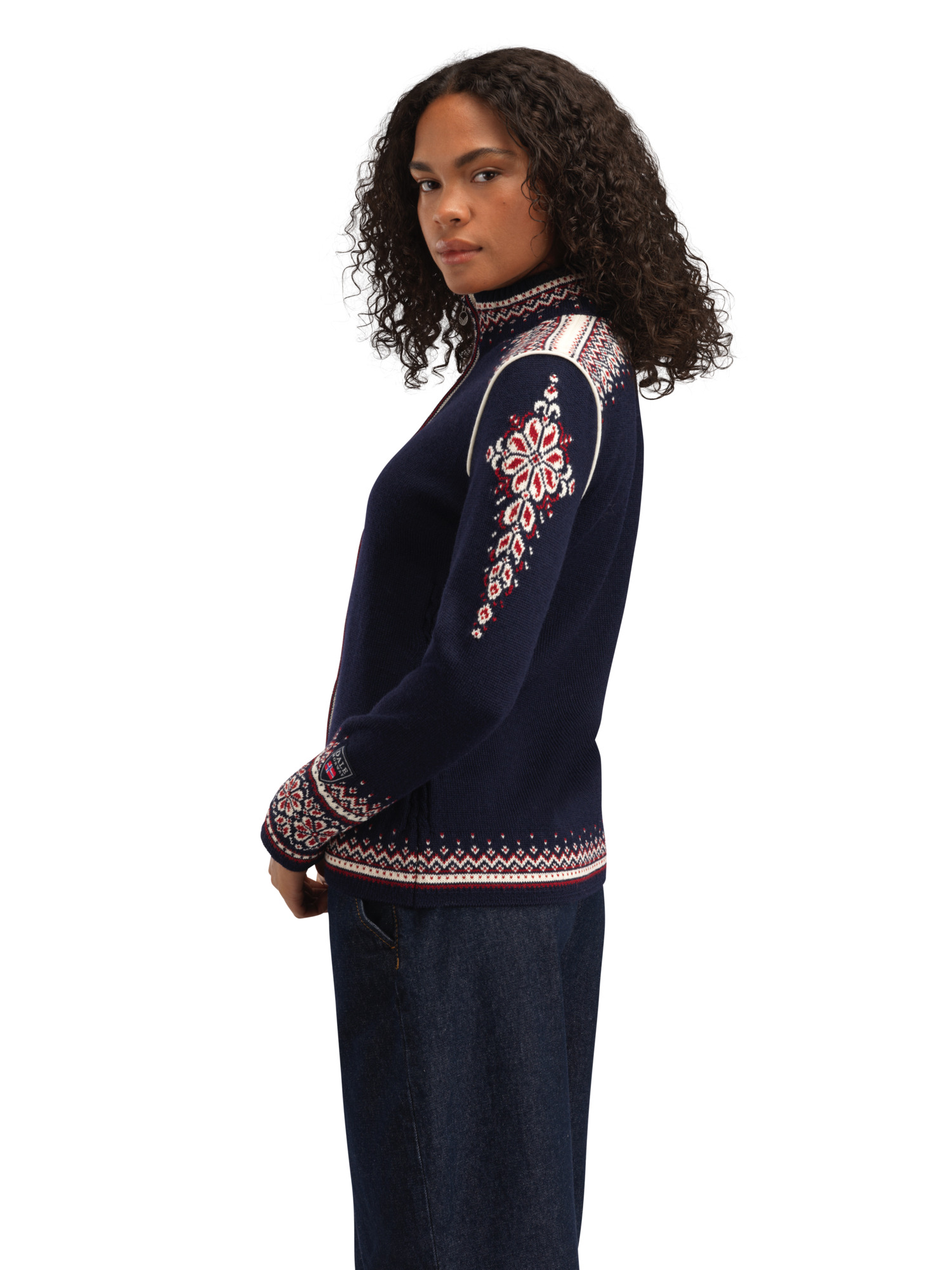 140th Anniversary Women’s Wool Jacket  Navy Redrose Offwhite