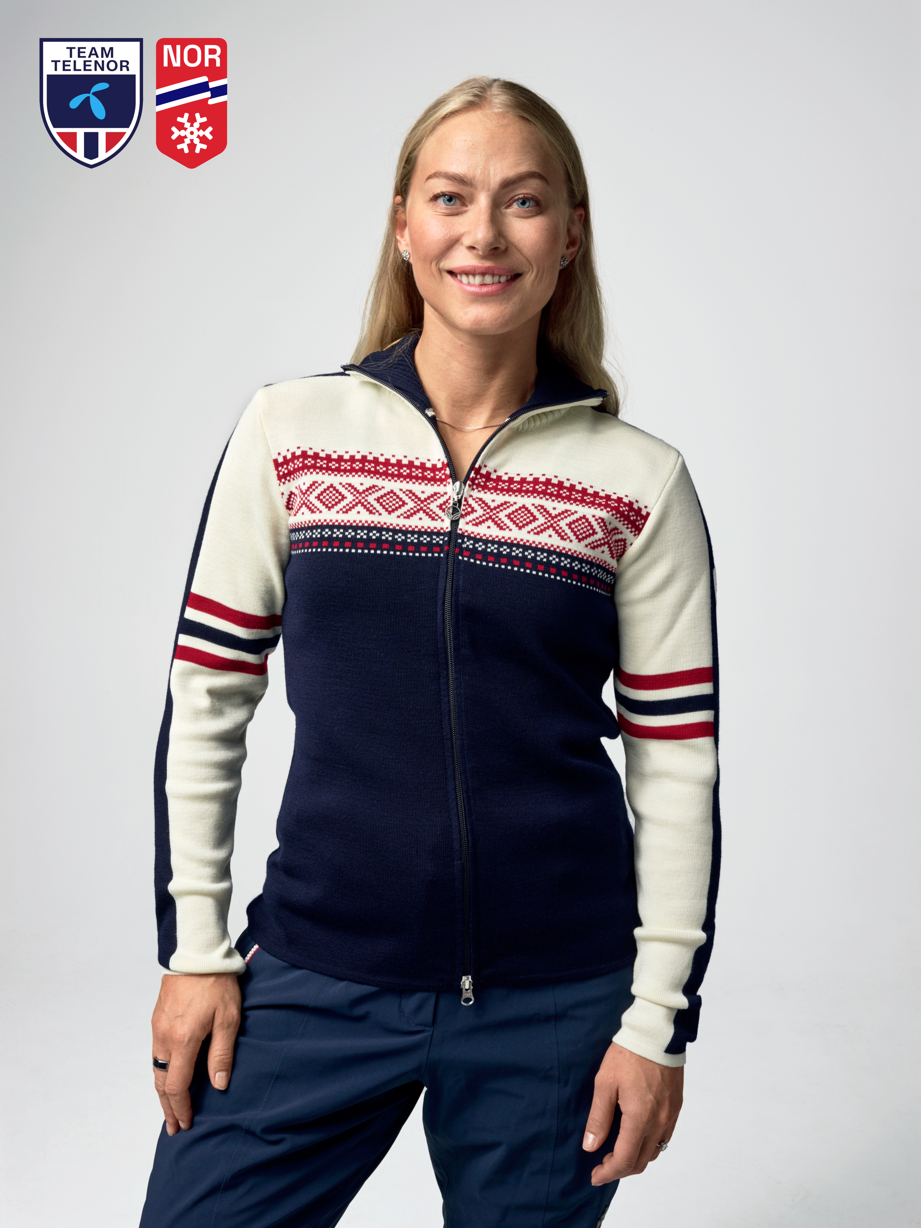 Sn nipa feminine jacket Marine Offwhite Redrose Dale of Norway