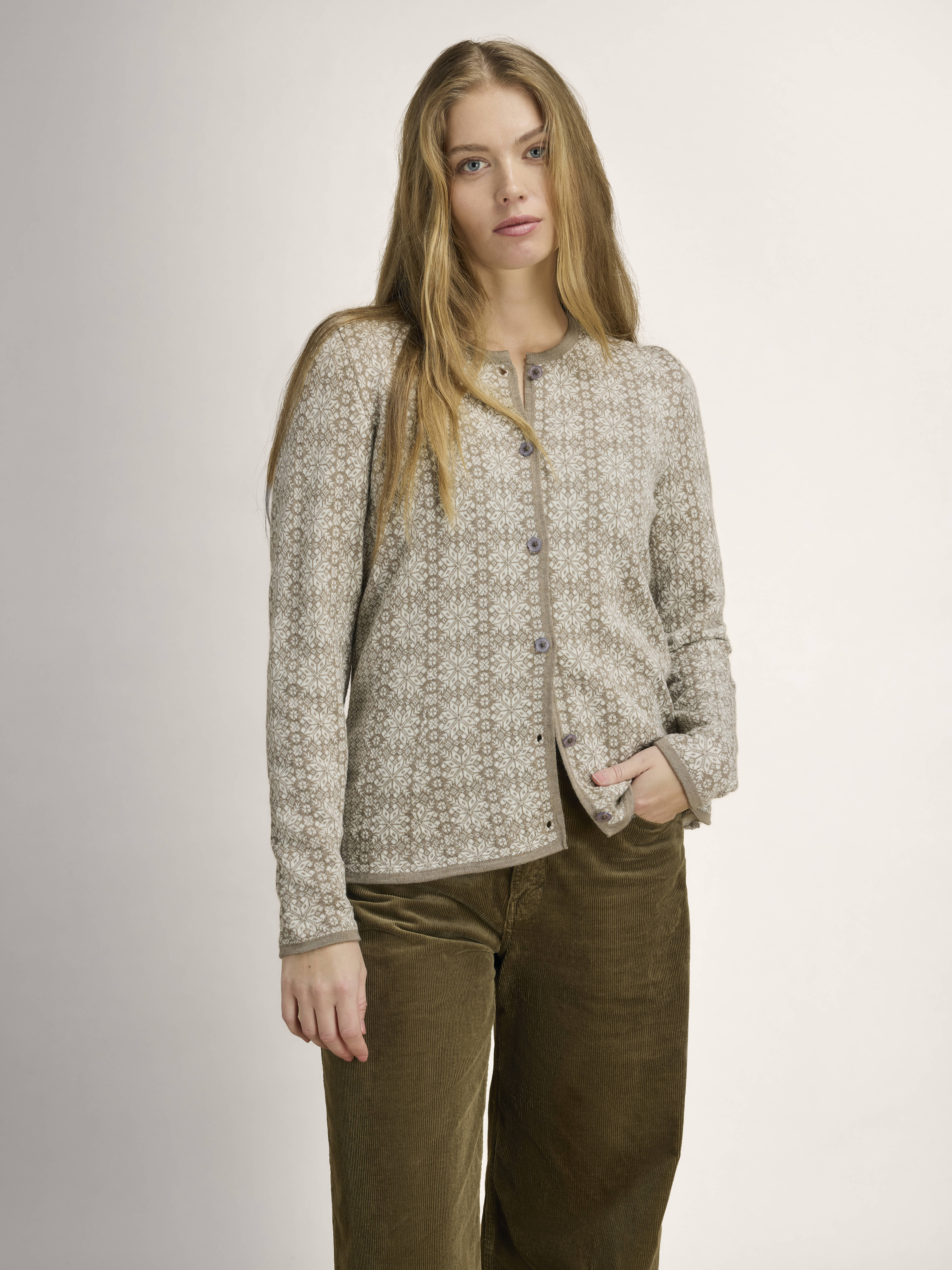 Othelie Women's Jacket - Merino Wool Mountainstone Offwhite