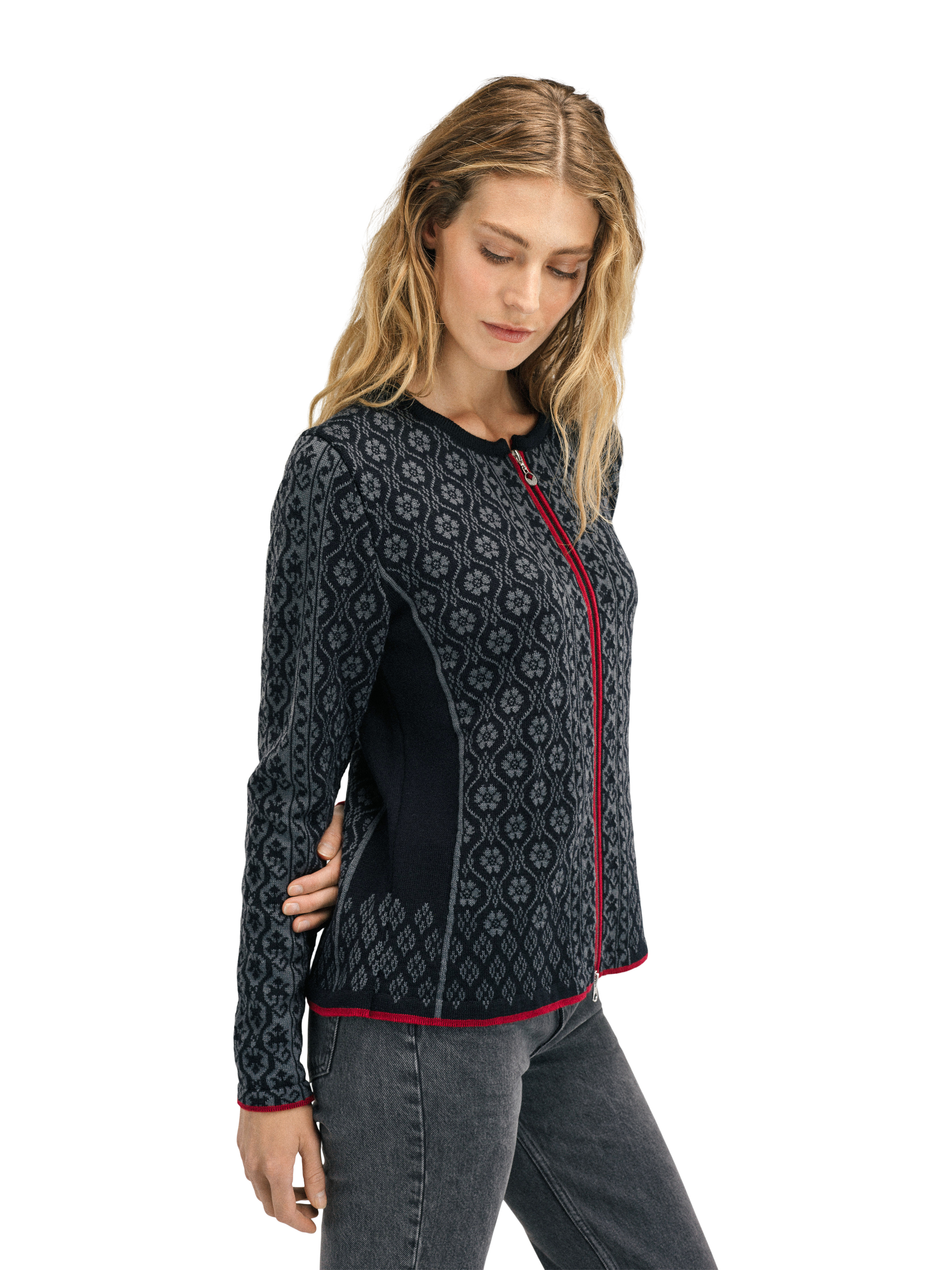 Singsaker Women's Jacket - Merino Wool Black Redrose