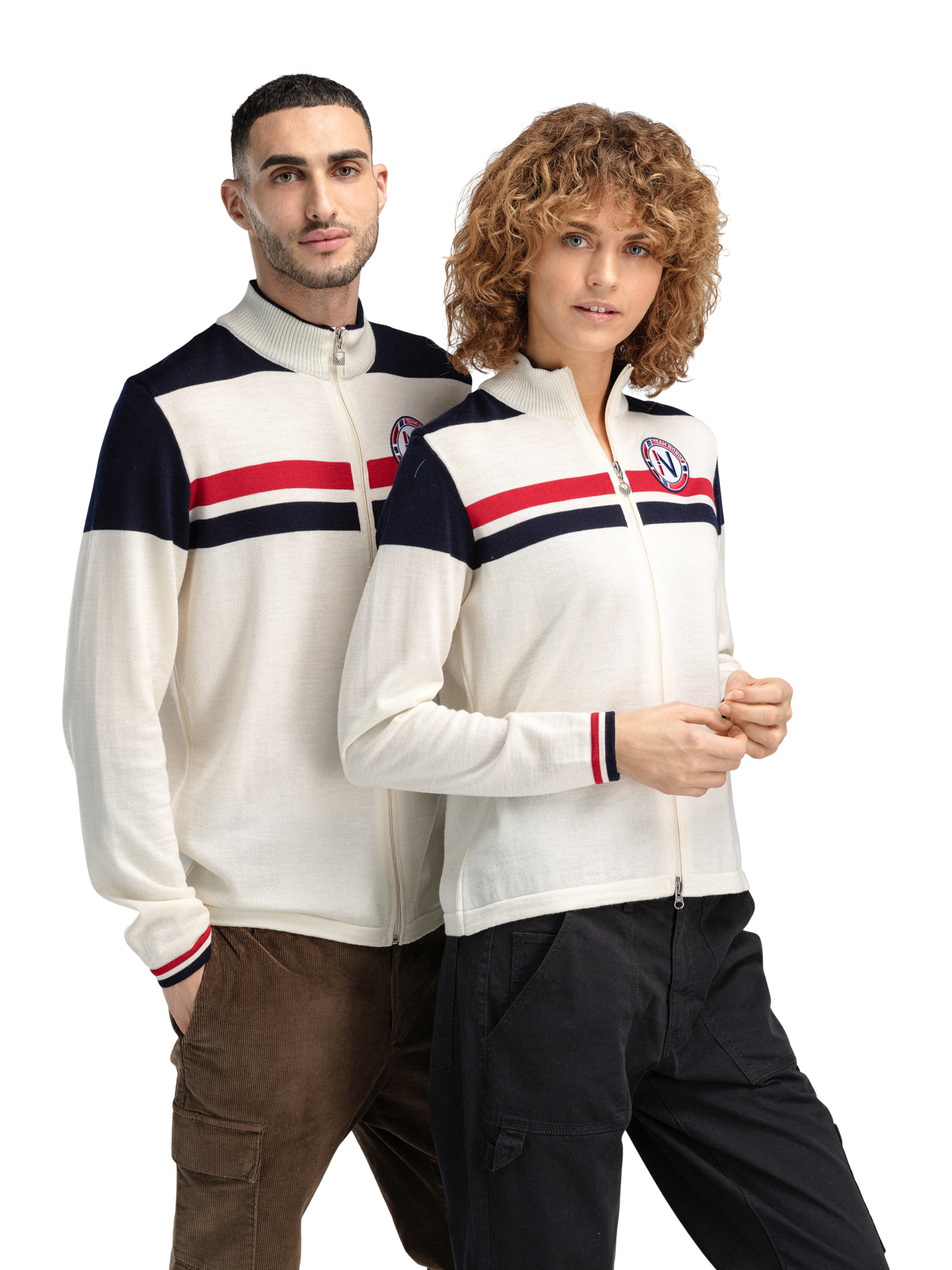 Mount Stello Women's Jacket - Merino wool Offwhite Marine Raspberry