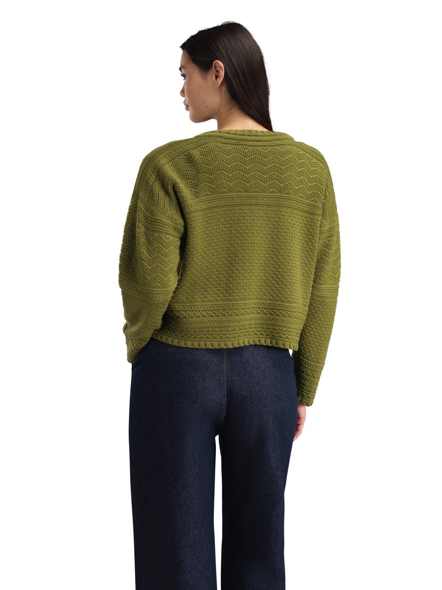 Lusa Women's Cardigan - Norwegian Wool Alum Green