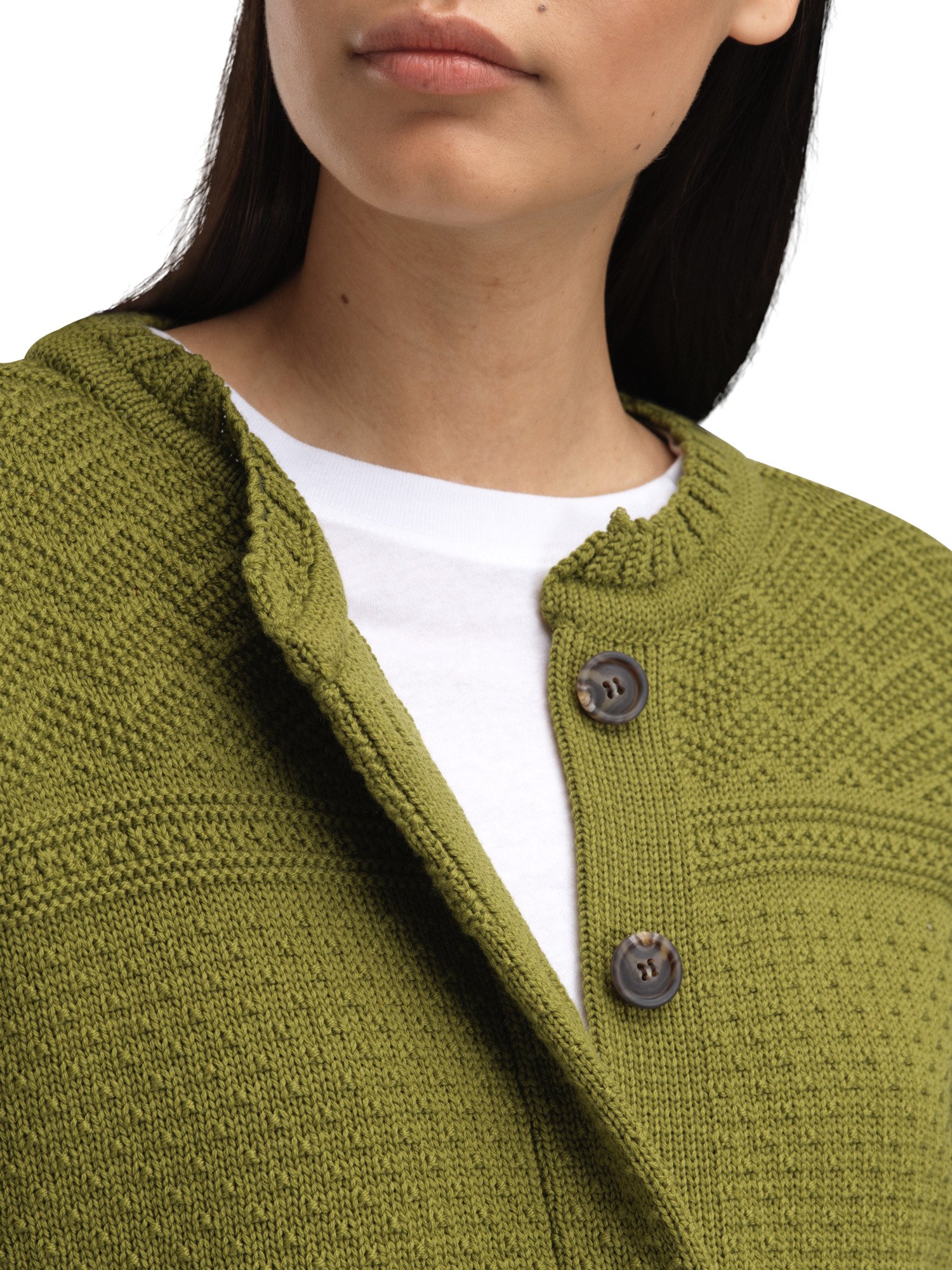 Lusa Women's Cardigan - Norwegian Wool Alum Green