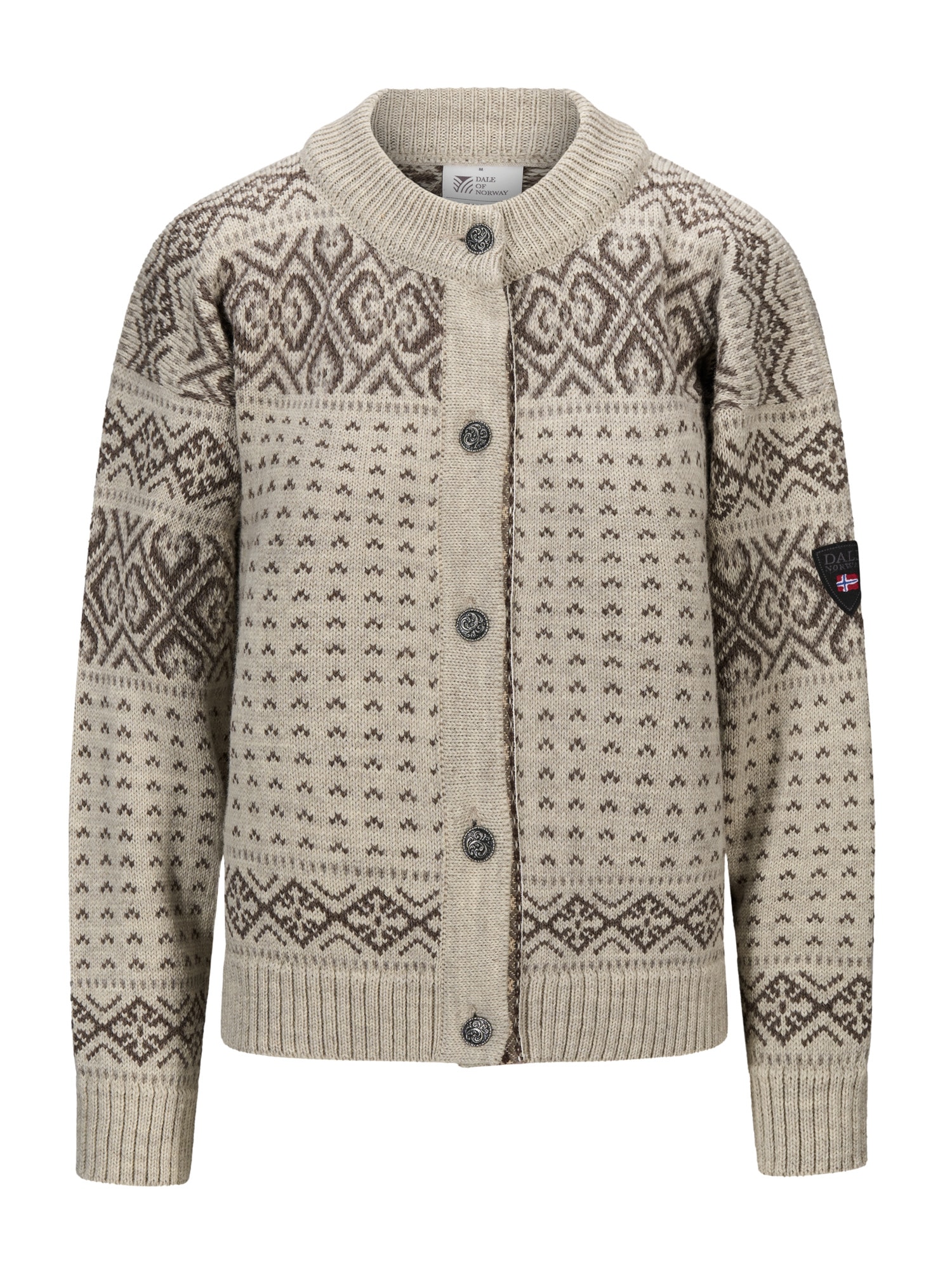 Hannah Fem. Cardigan Birch Vanillasugar Nutmeg - Dale of Norway