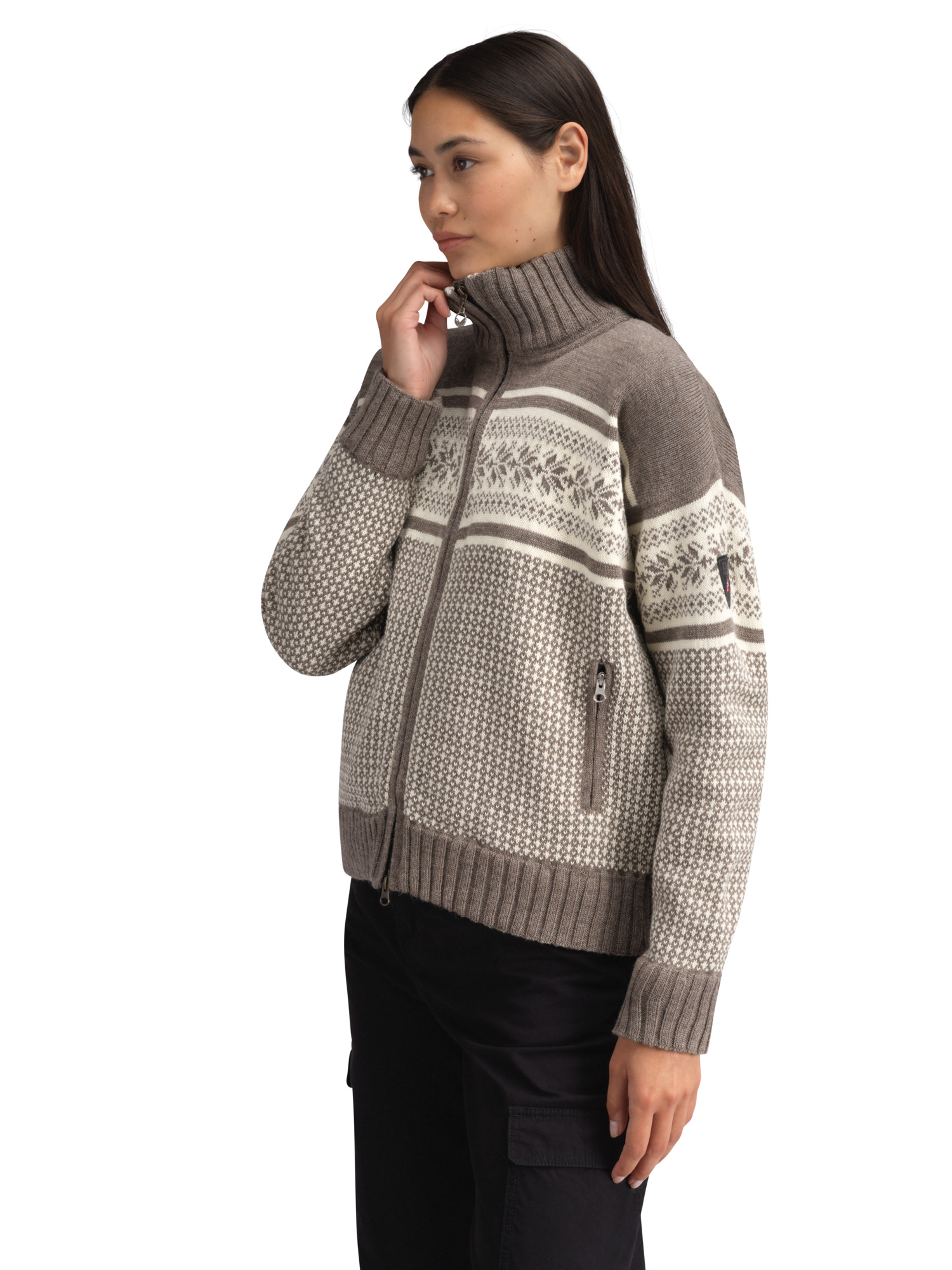 Vola Windproof Women's Jacket Brown Offwhite