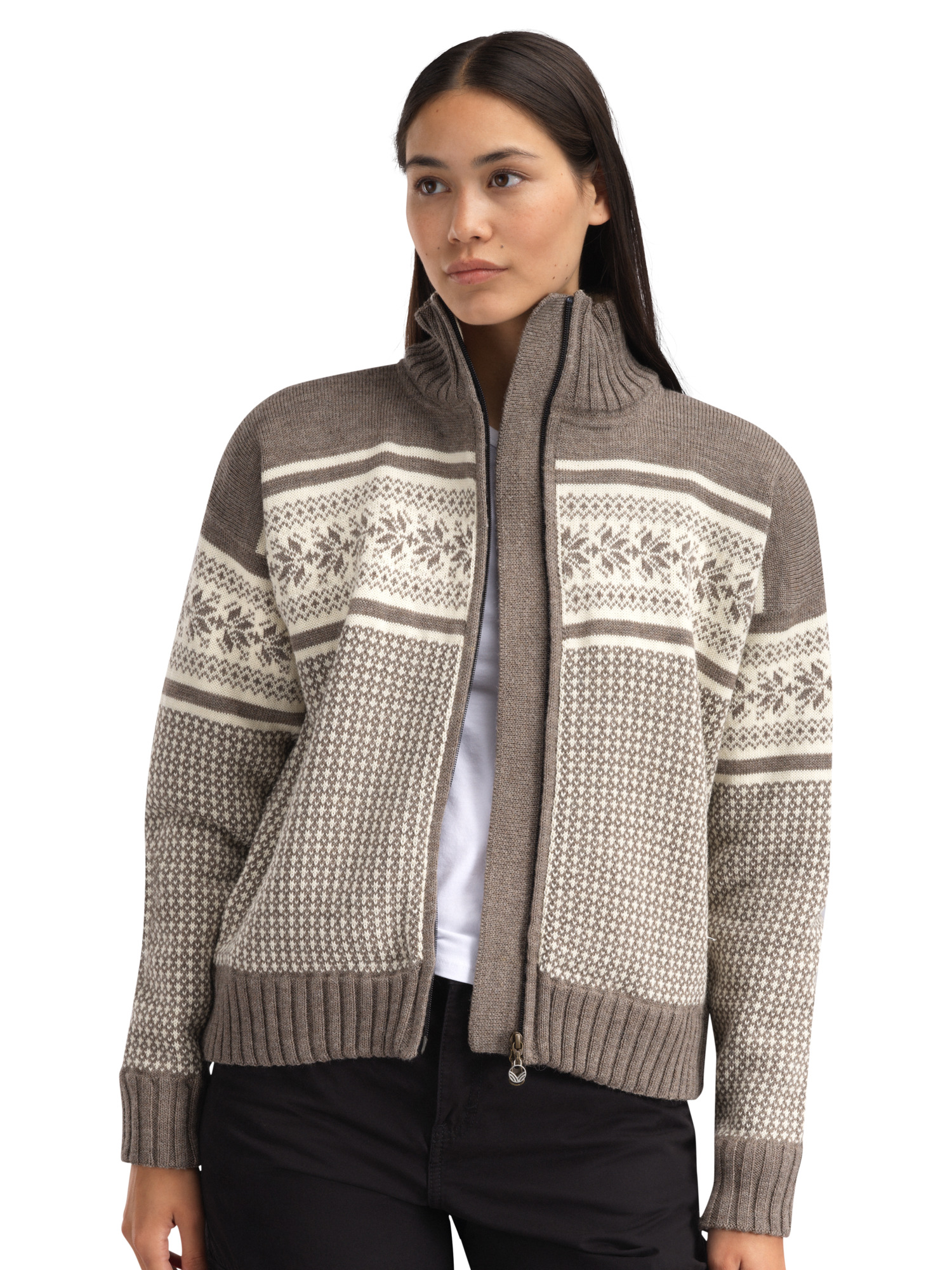 Vola Windproof Women's Jacket Brown Offwhite