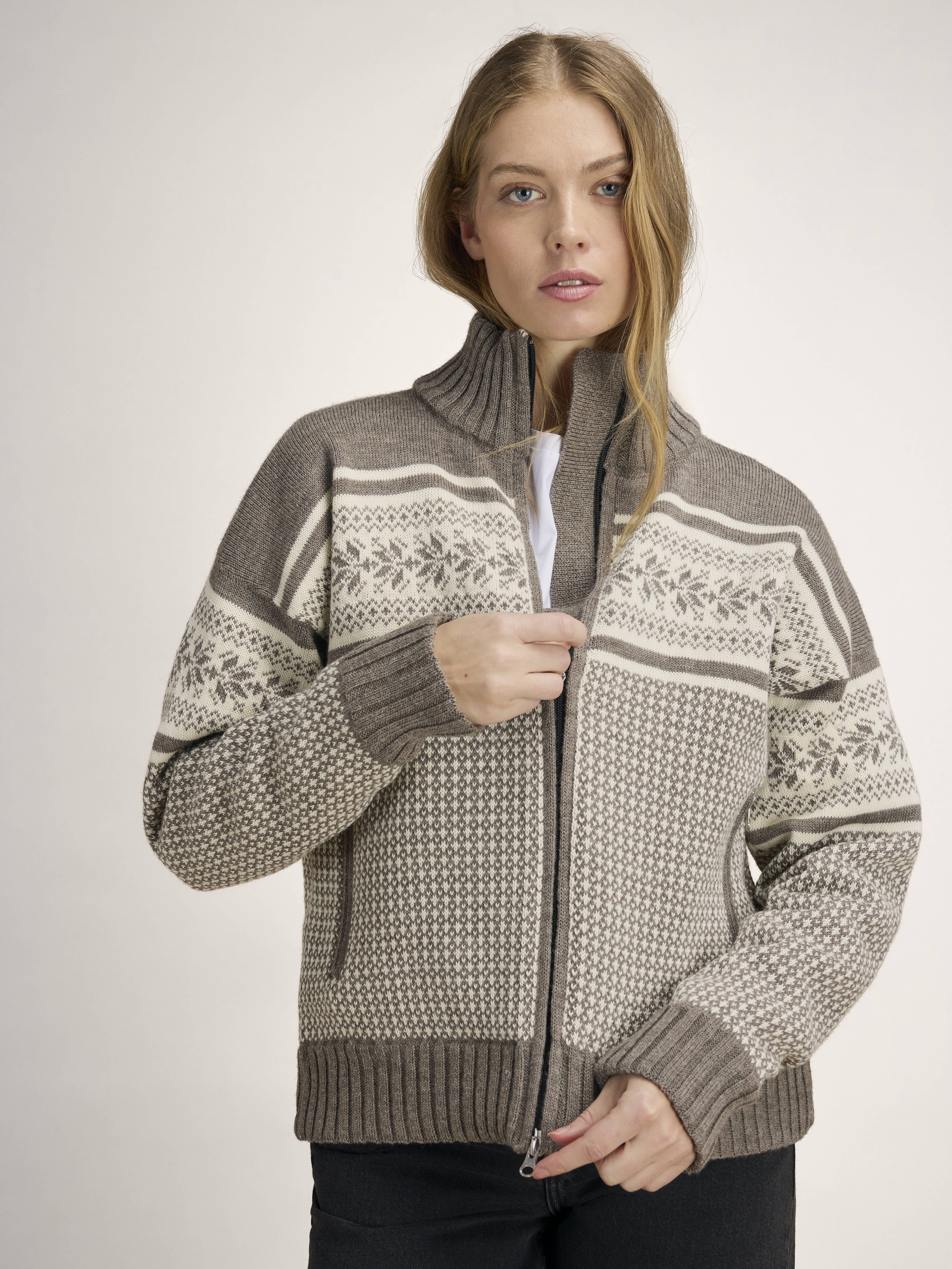Vola Windproof Women's Jacket Brown Offwhite