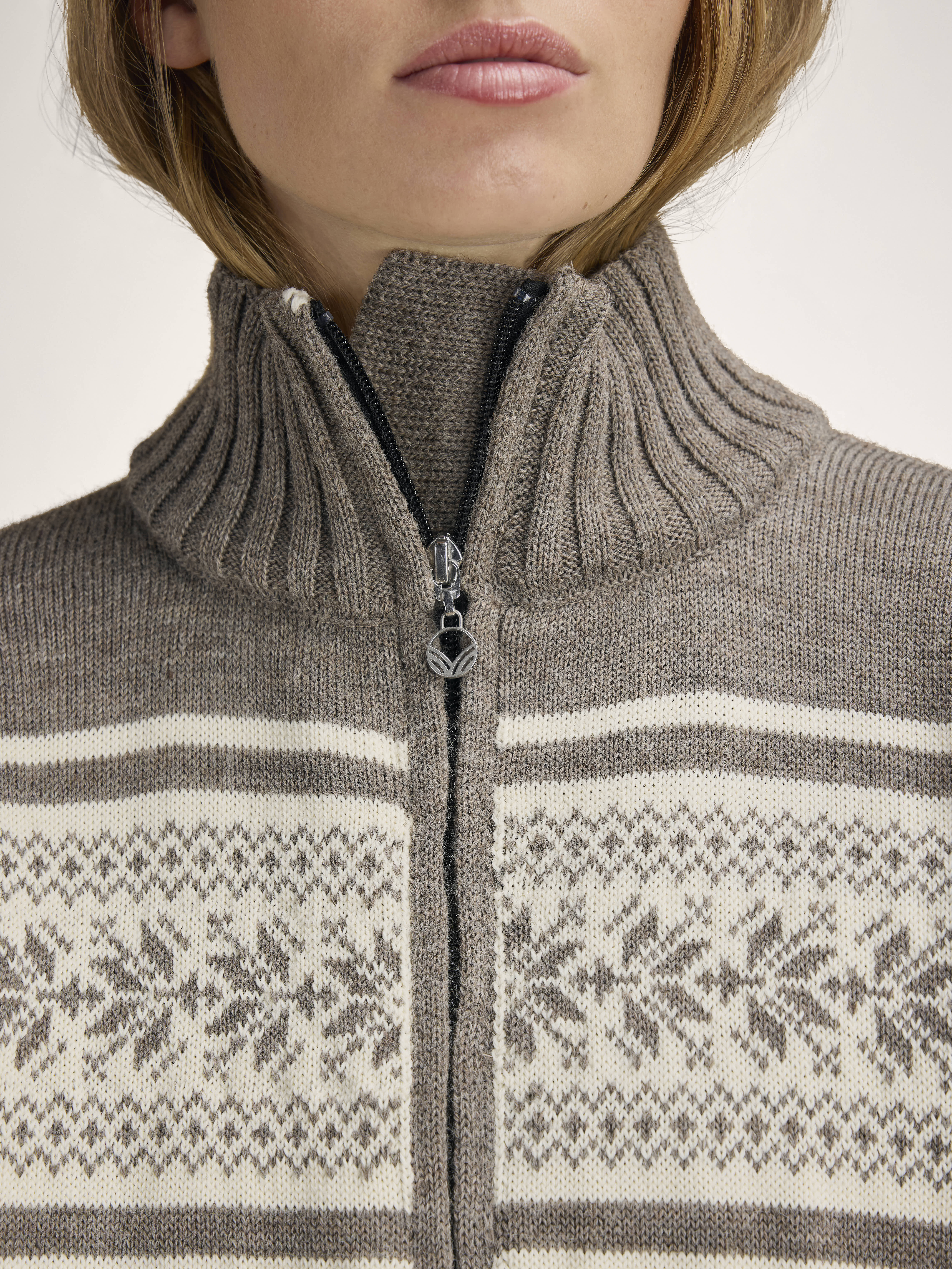 Vola Windproof Women's Jacket Brown Offwhite