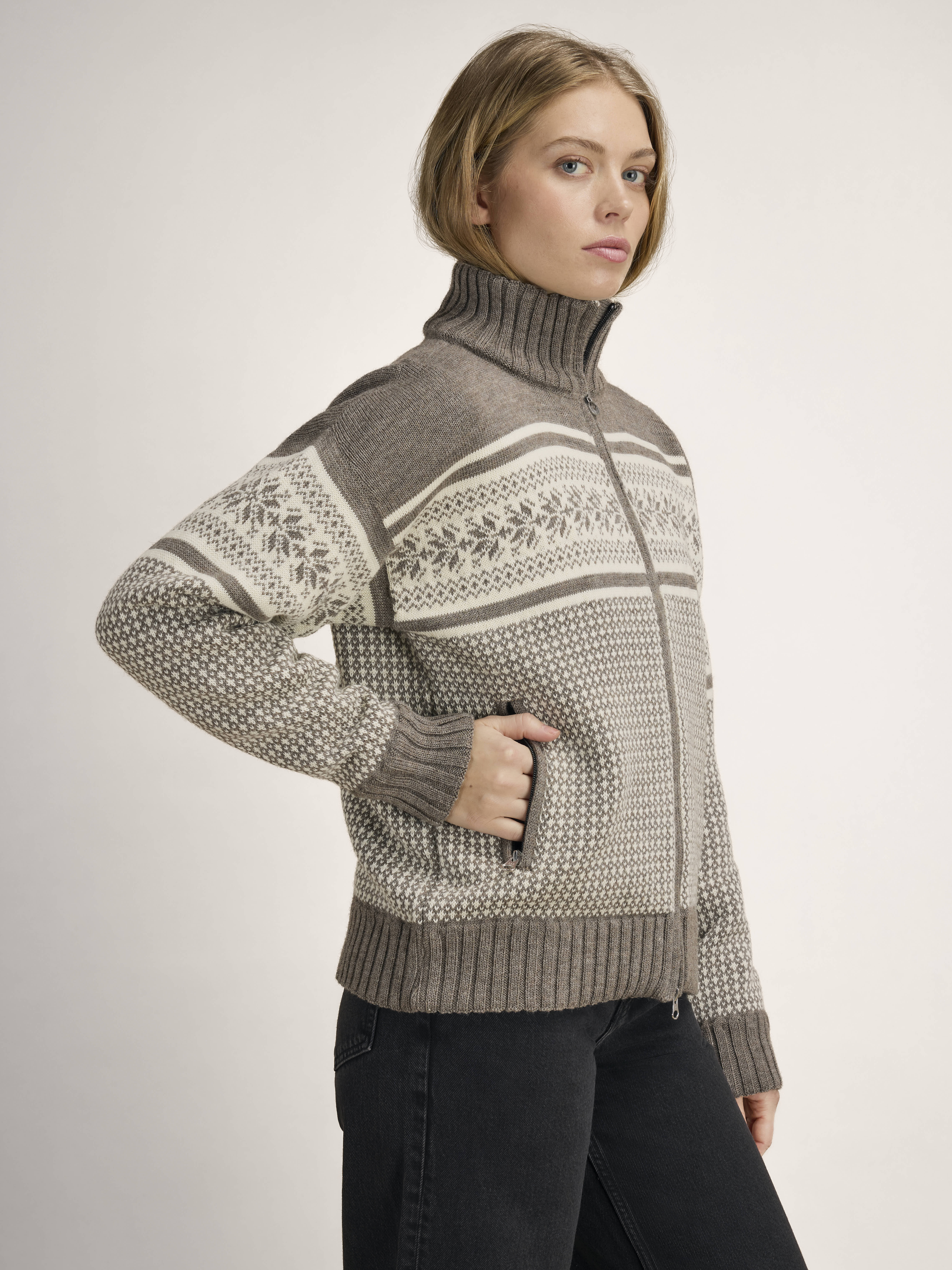 Vola Windproof Women's Jacket Brown Offwhite