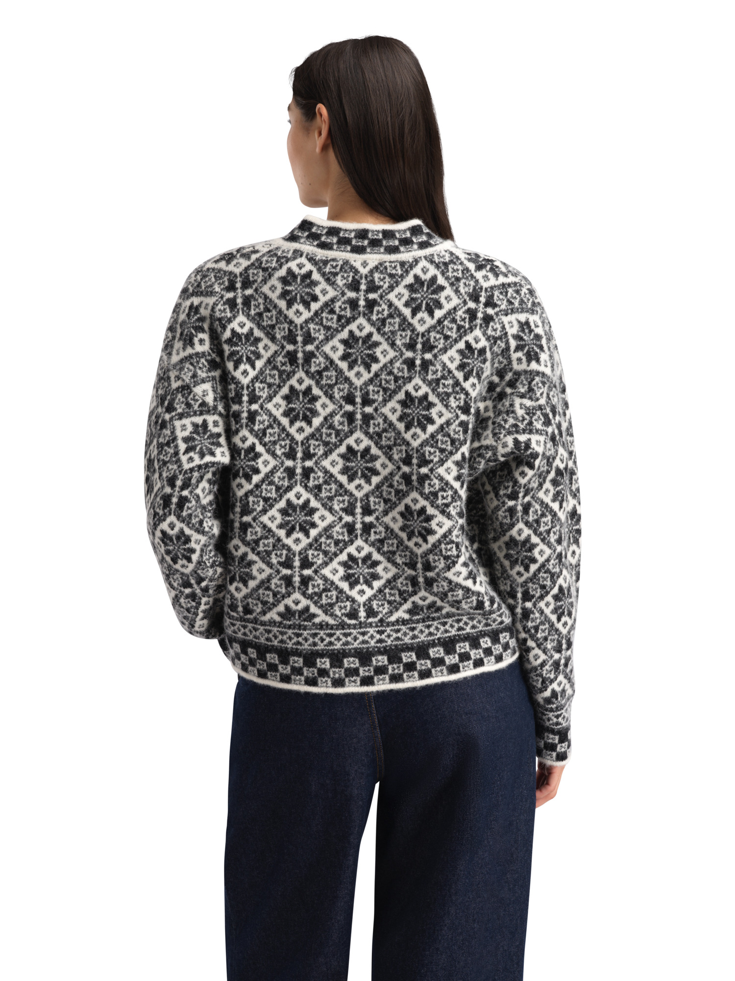 Sotra Alpa Women's Cardigan Black White