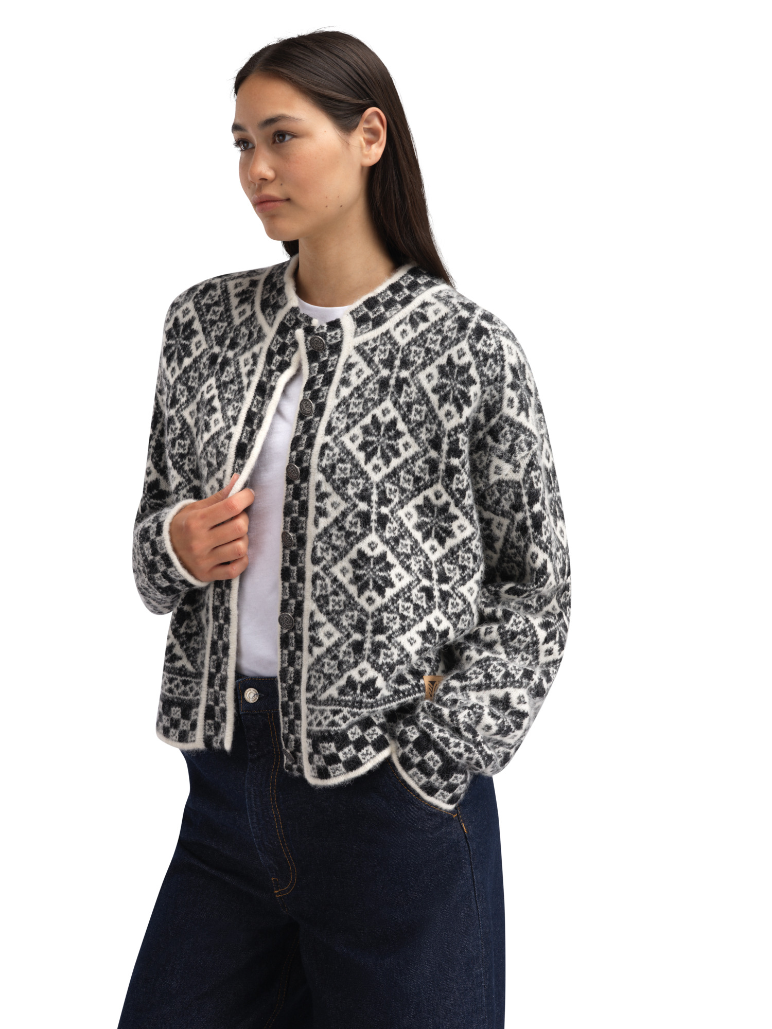 Sotra Alpa Women's Cardigan Black White