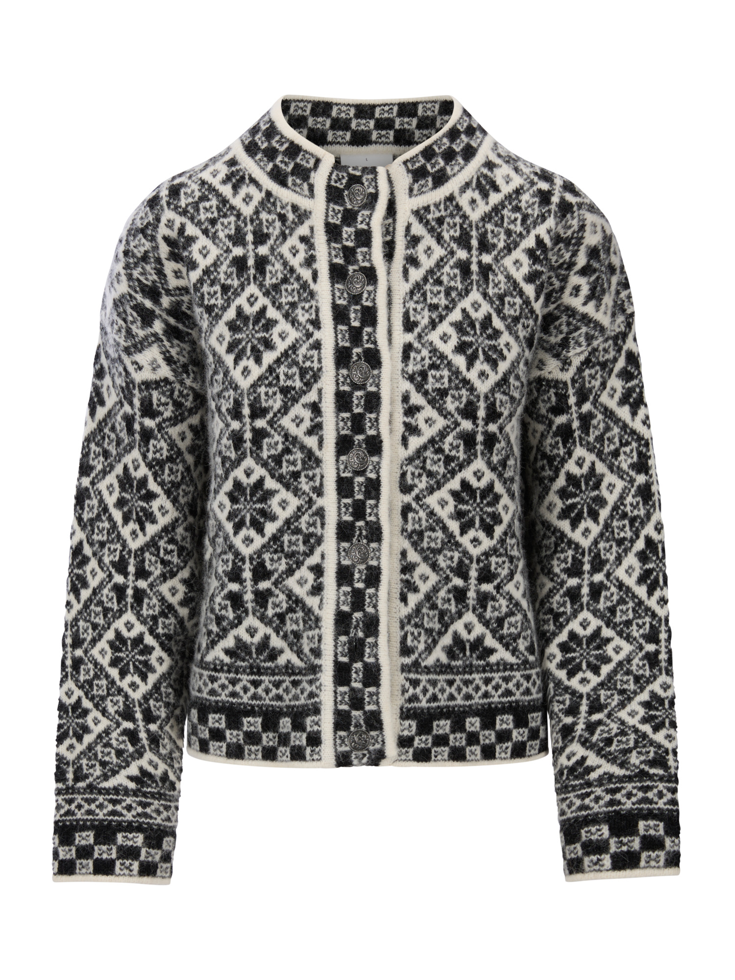 Sotra Alpa Women's Cardigan Black White