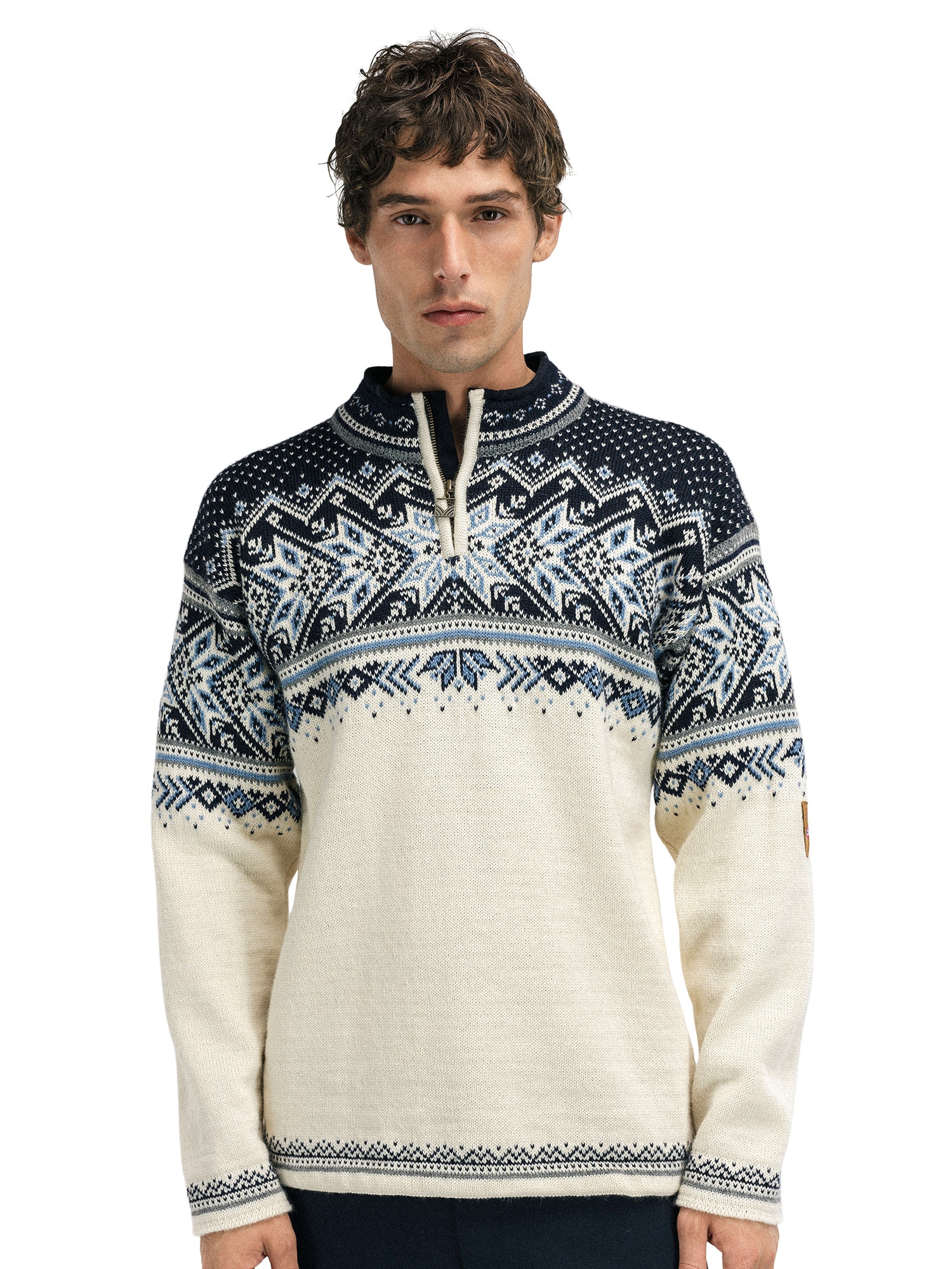 Vail Sweater - Men - Offwhite/Blue - Dale of Norway - Dale of Norway