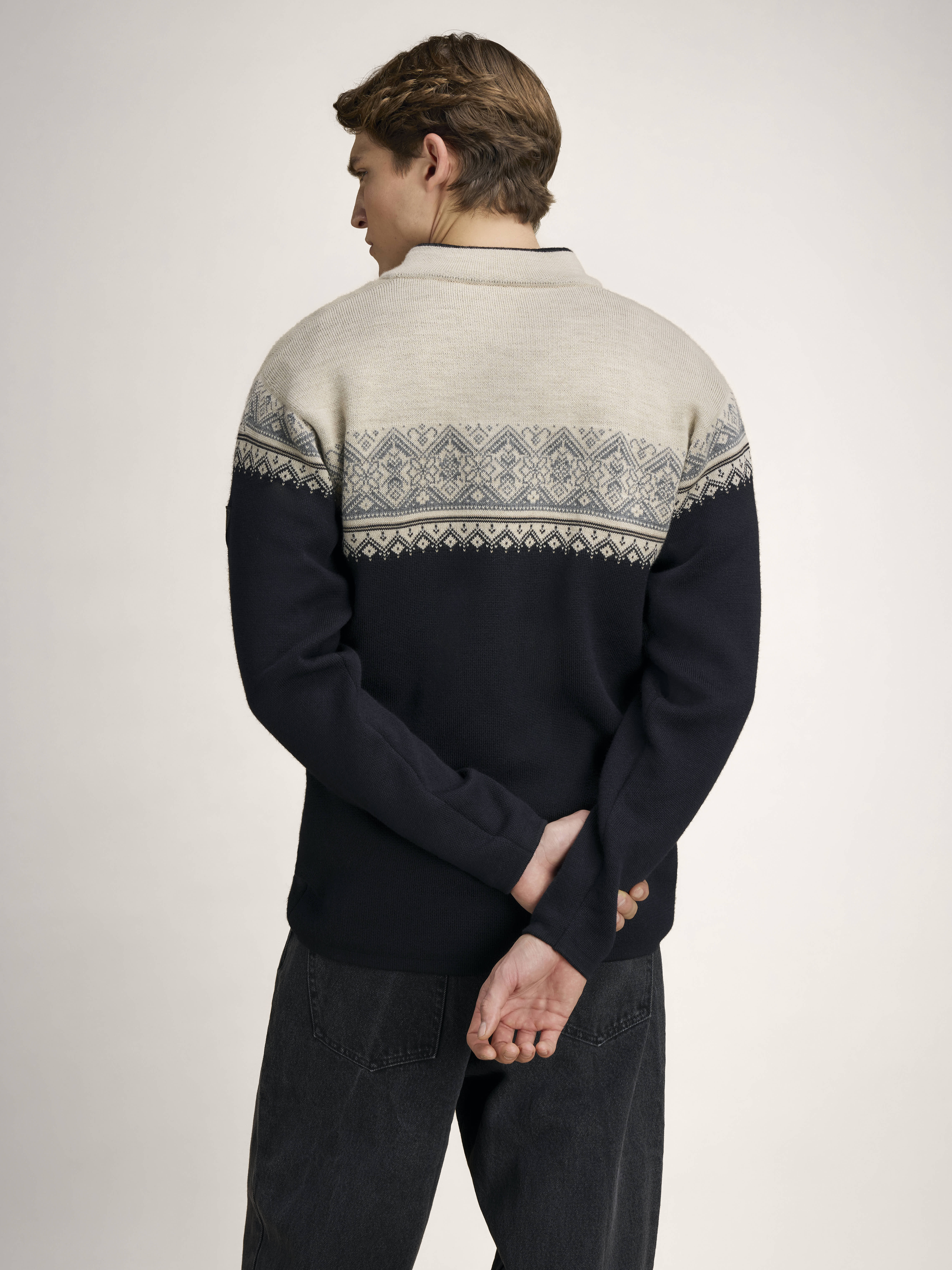 Moritz Men’s Sweater - Merino Wool Black Sandstone
