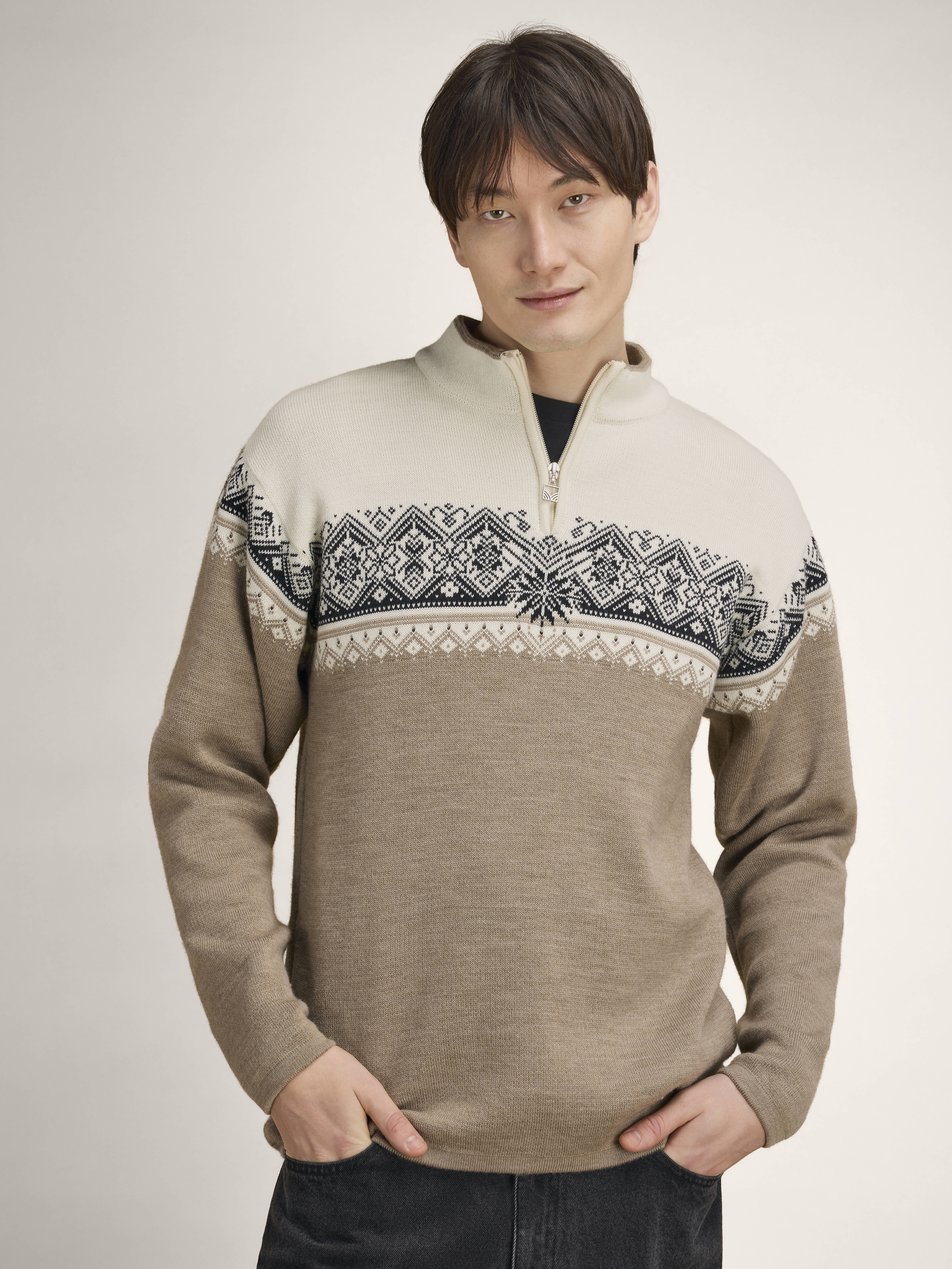 Moritz Men’s Sweater - Merino Wool Mountainstone Sand