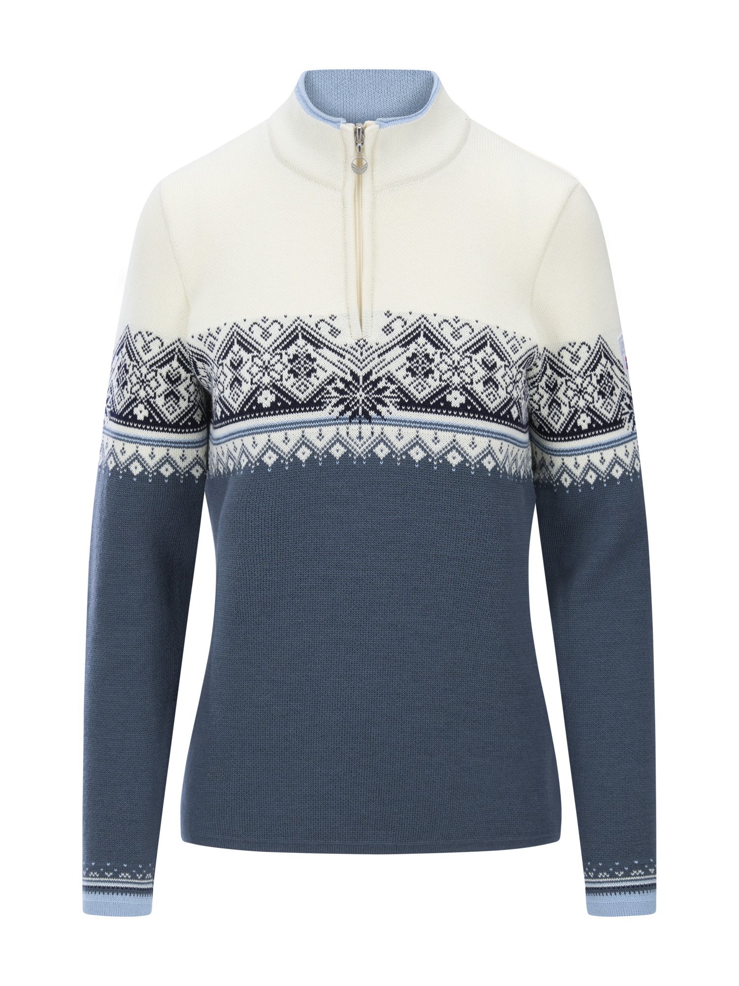 Moritz Women’s Sweater - Merino Wool Steel Offwhite Marine