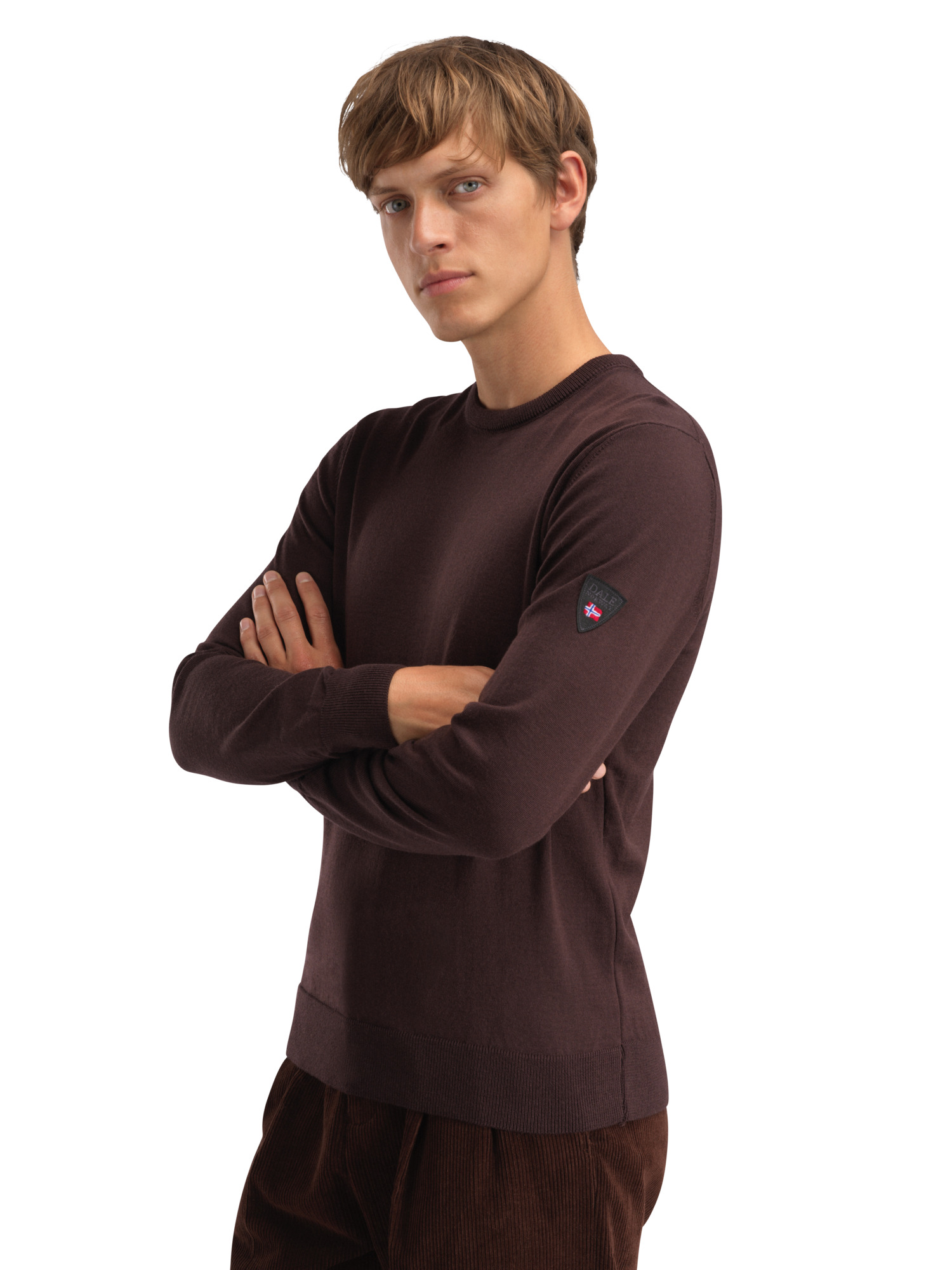 Magnus Men's Sweater - Merino Wool Aubergine