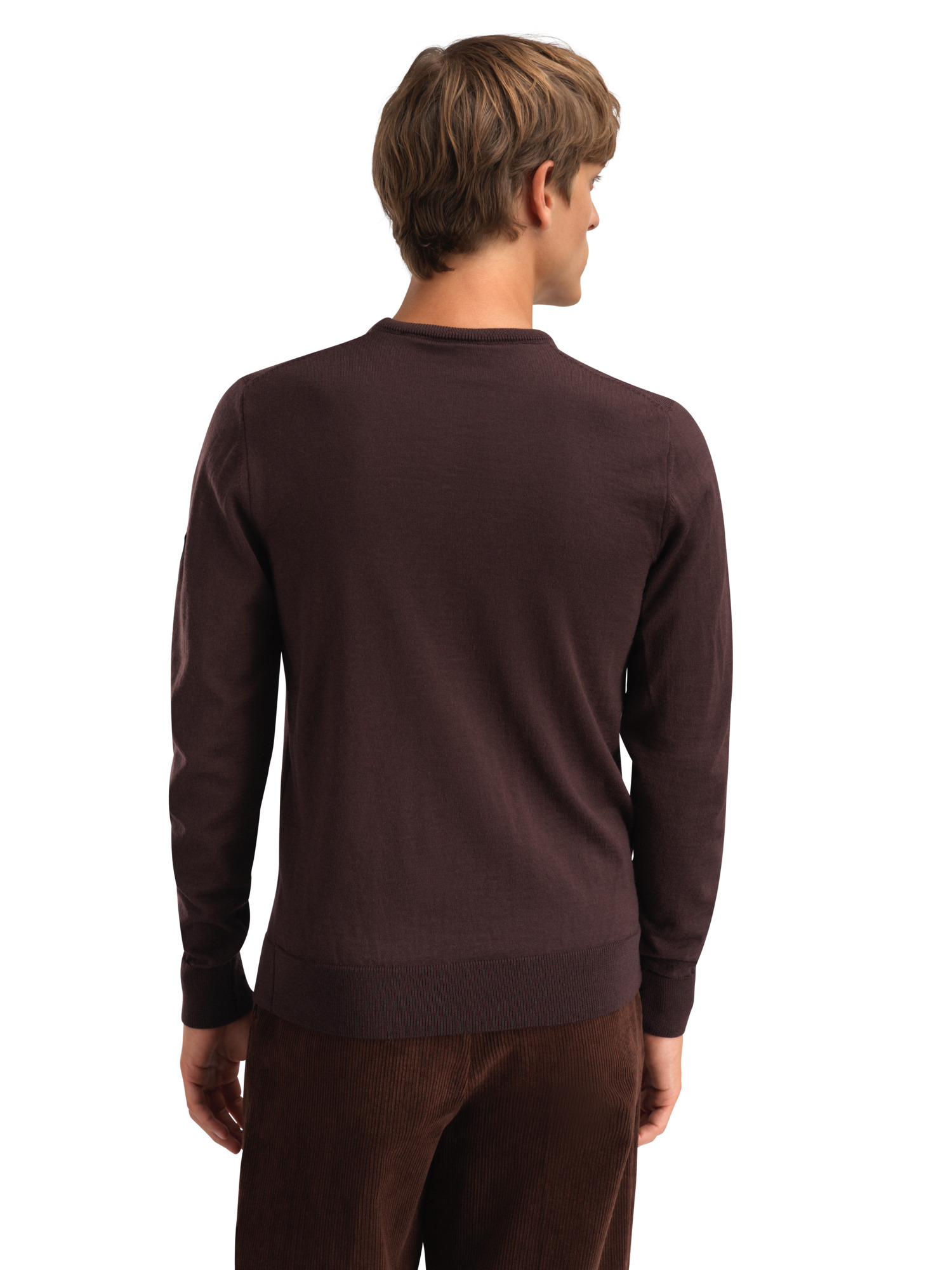 Magnus Men's Sweater - Merino Wool Aubergine
