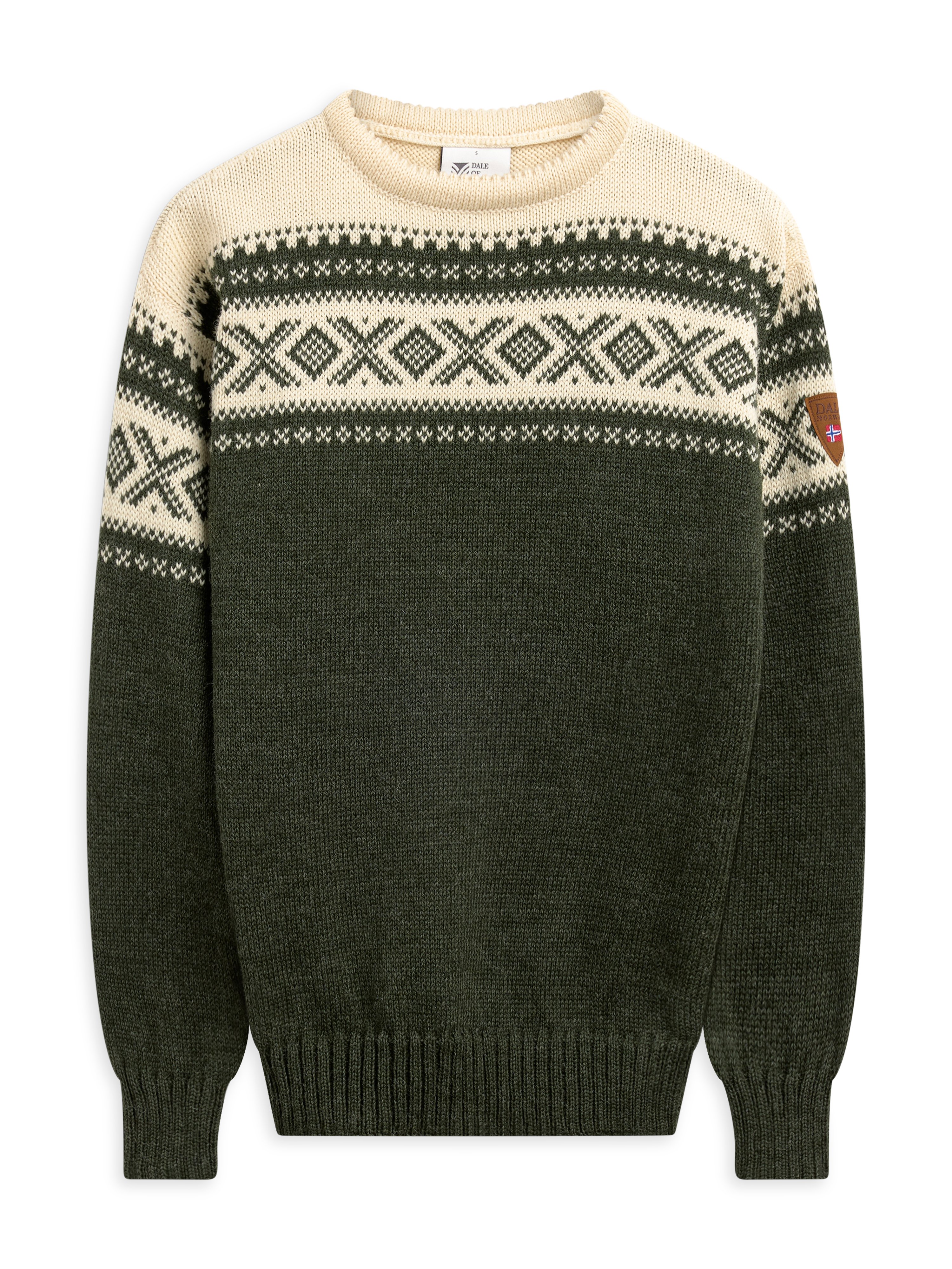 Cortina 1956 Sweater - Norwegian Wool Loden Mel Cream