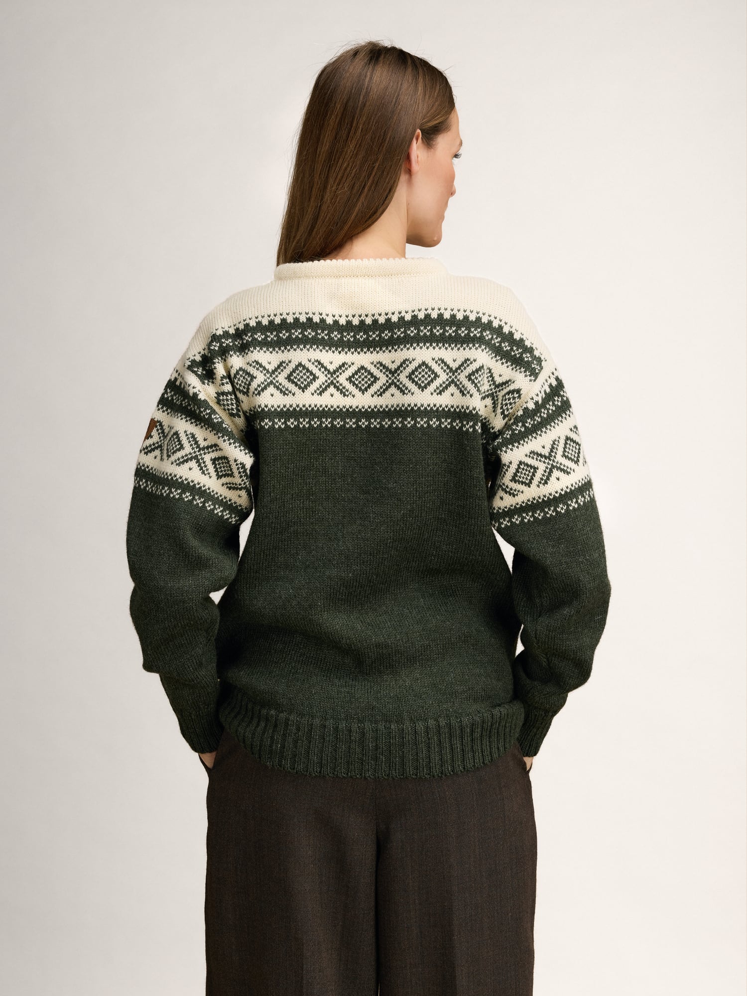 Cortina 1956 Sweater - Norwegian Wool Loden Mel Cream