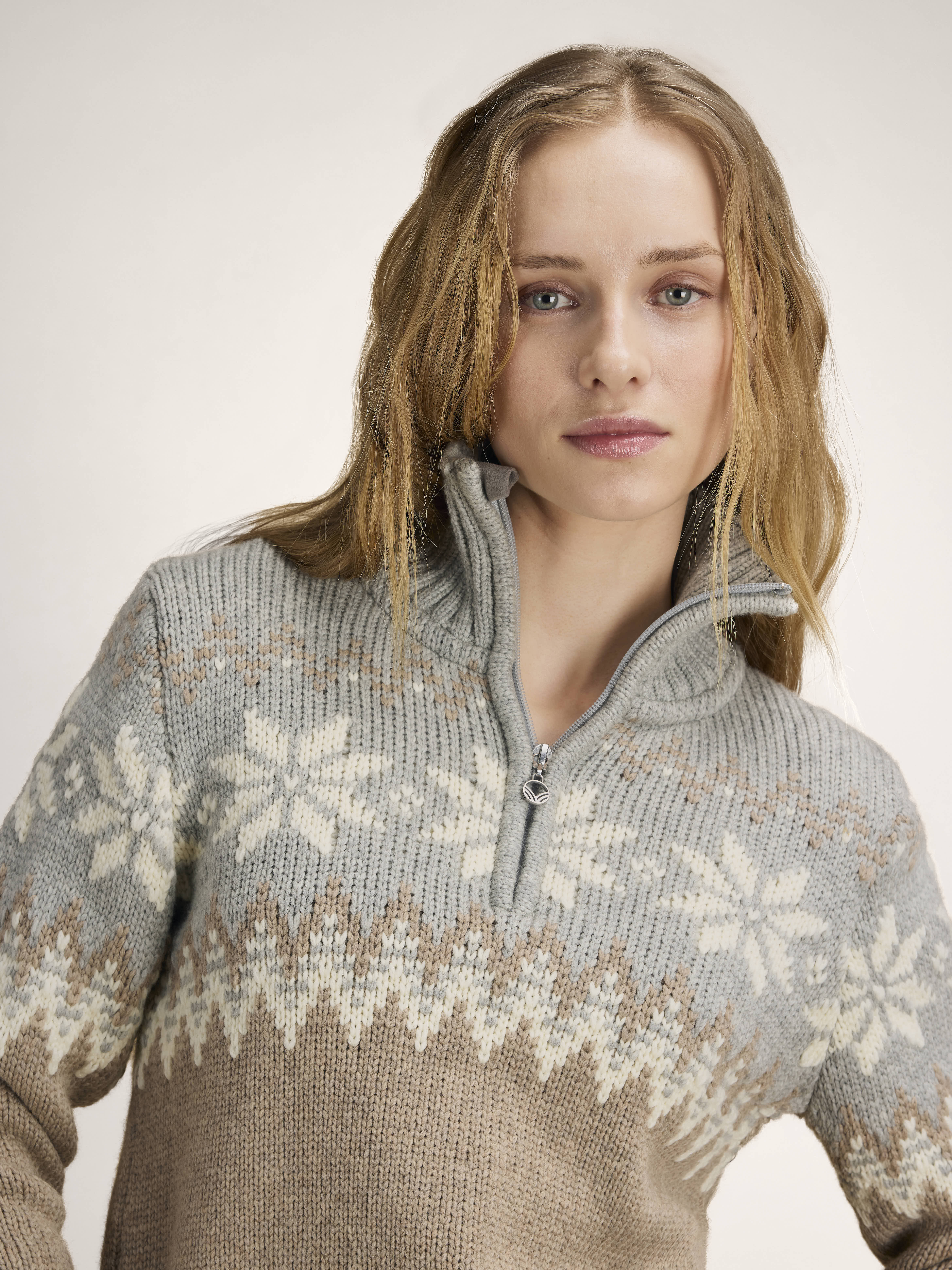 Myking Women’s Sweater - Merino Wool Mountainstone Lightcharcoal