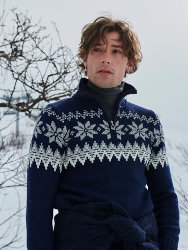 Myking Sweater - Men - Navy/Offwhite - Dale of Norway - Dale of Norway