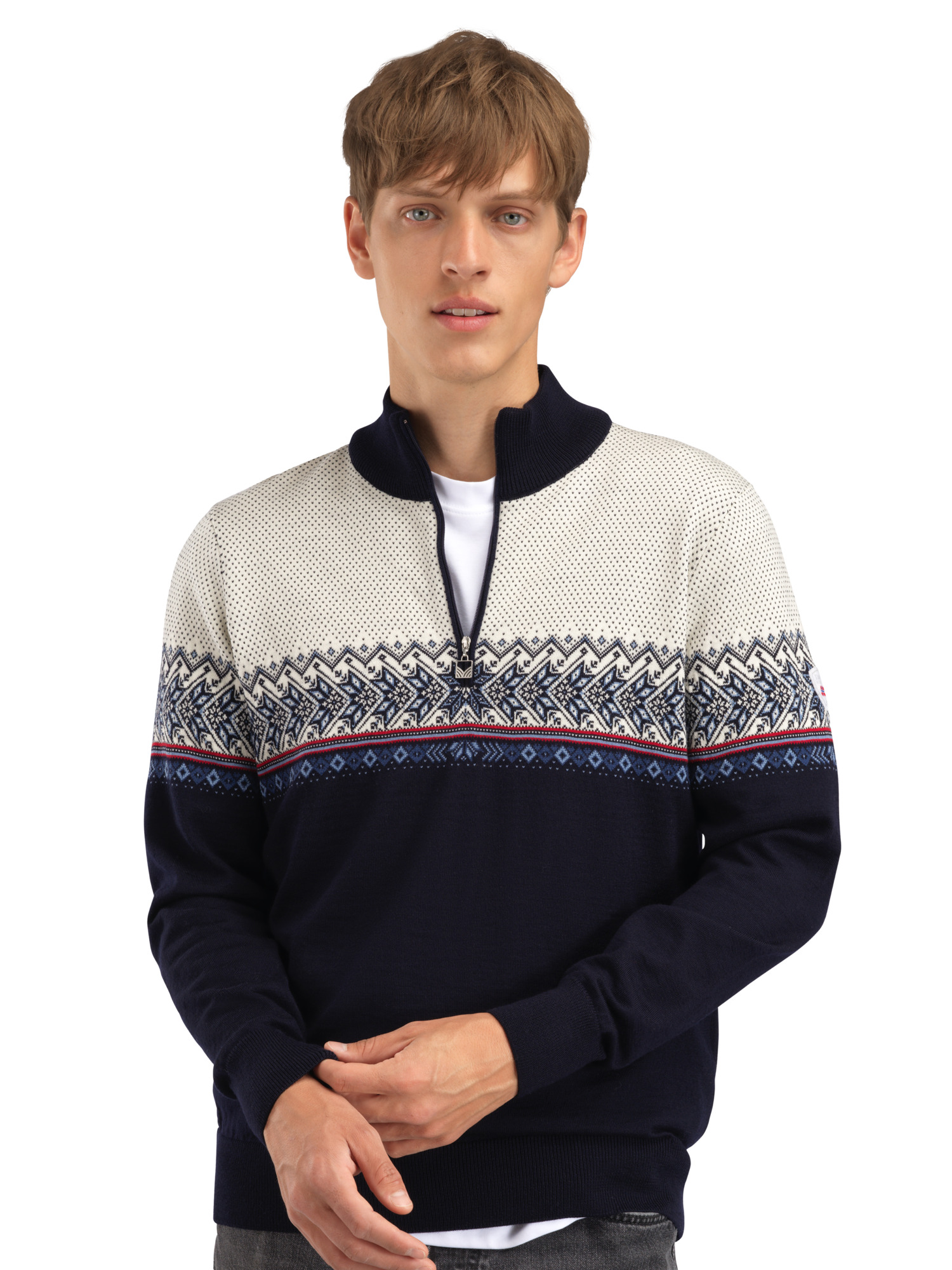 Hovden Men’s Sweater - Merino Wool Navy Blueshadow Indigo