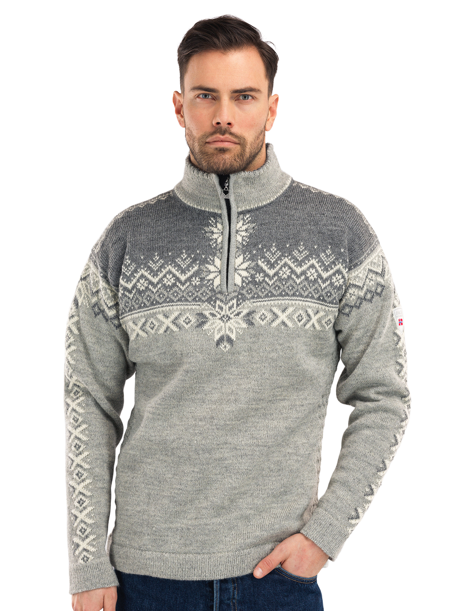 140th Anniversary Sweater Men Grey Dale of Norway Dale of Norway