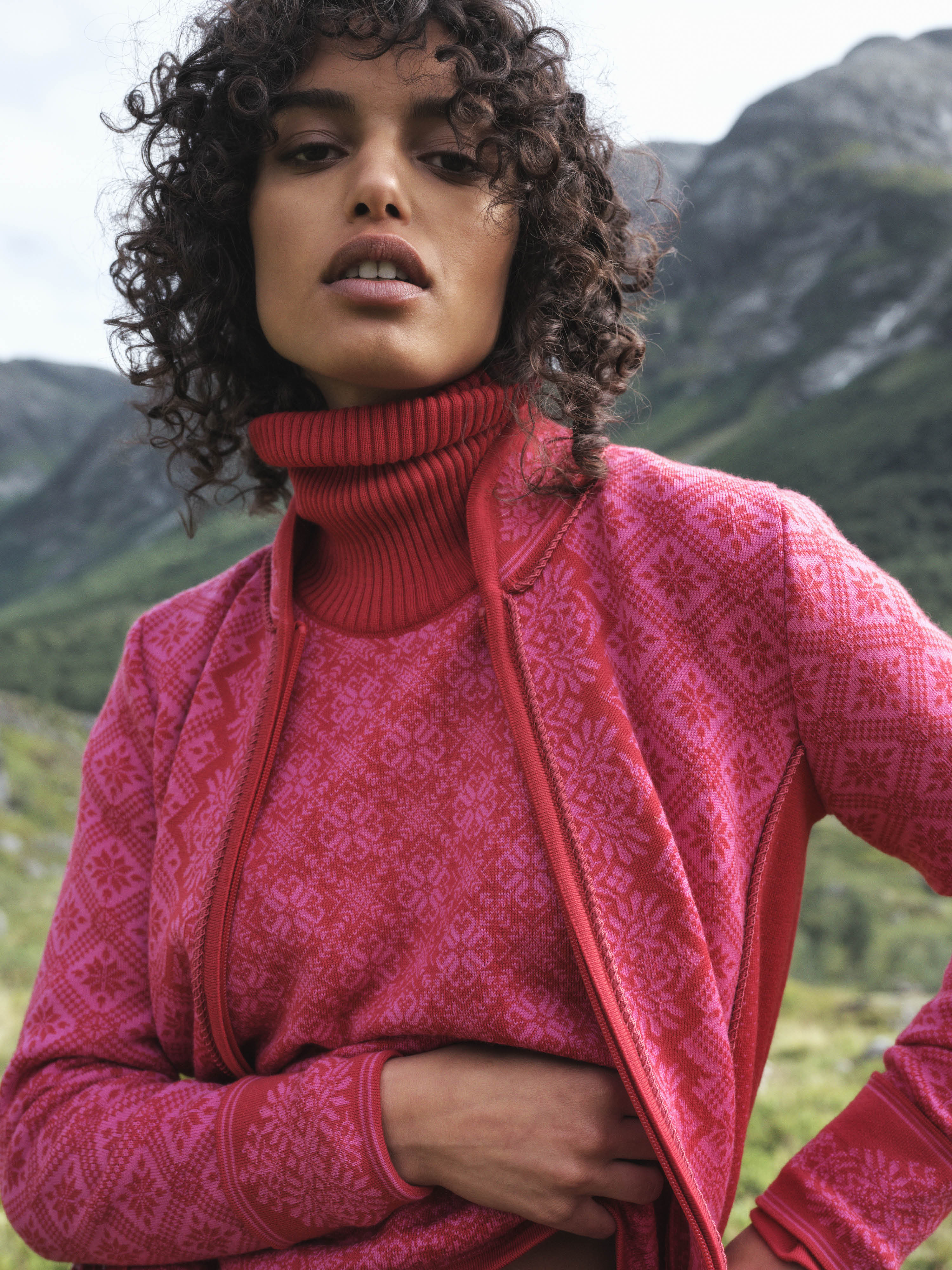 Firda Fem Sweater Raspberry Allium - Dale of Norway
