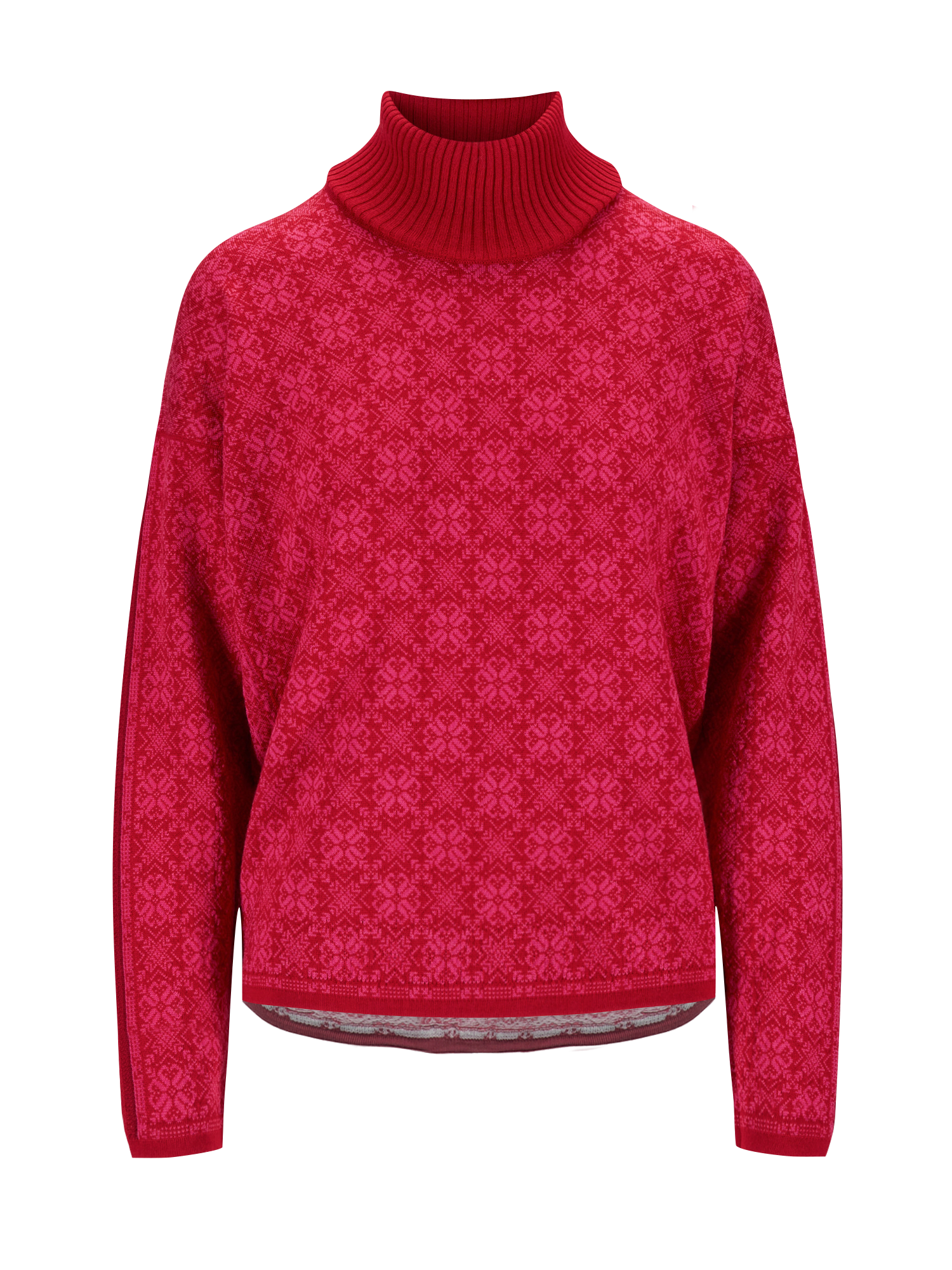 Firda Women’s Sweater - Merino Wool Raspberry Allium