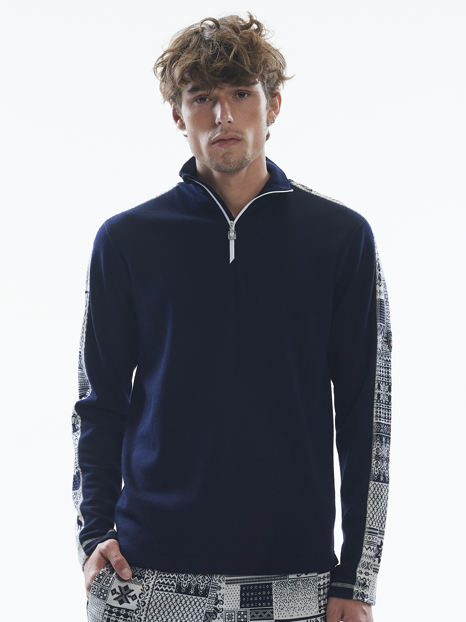 History basic sweater masculine Navy Offwhite Dale of Norway