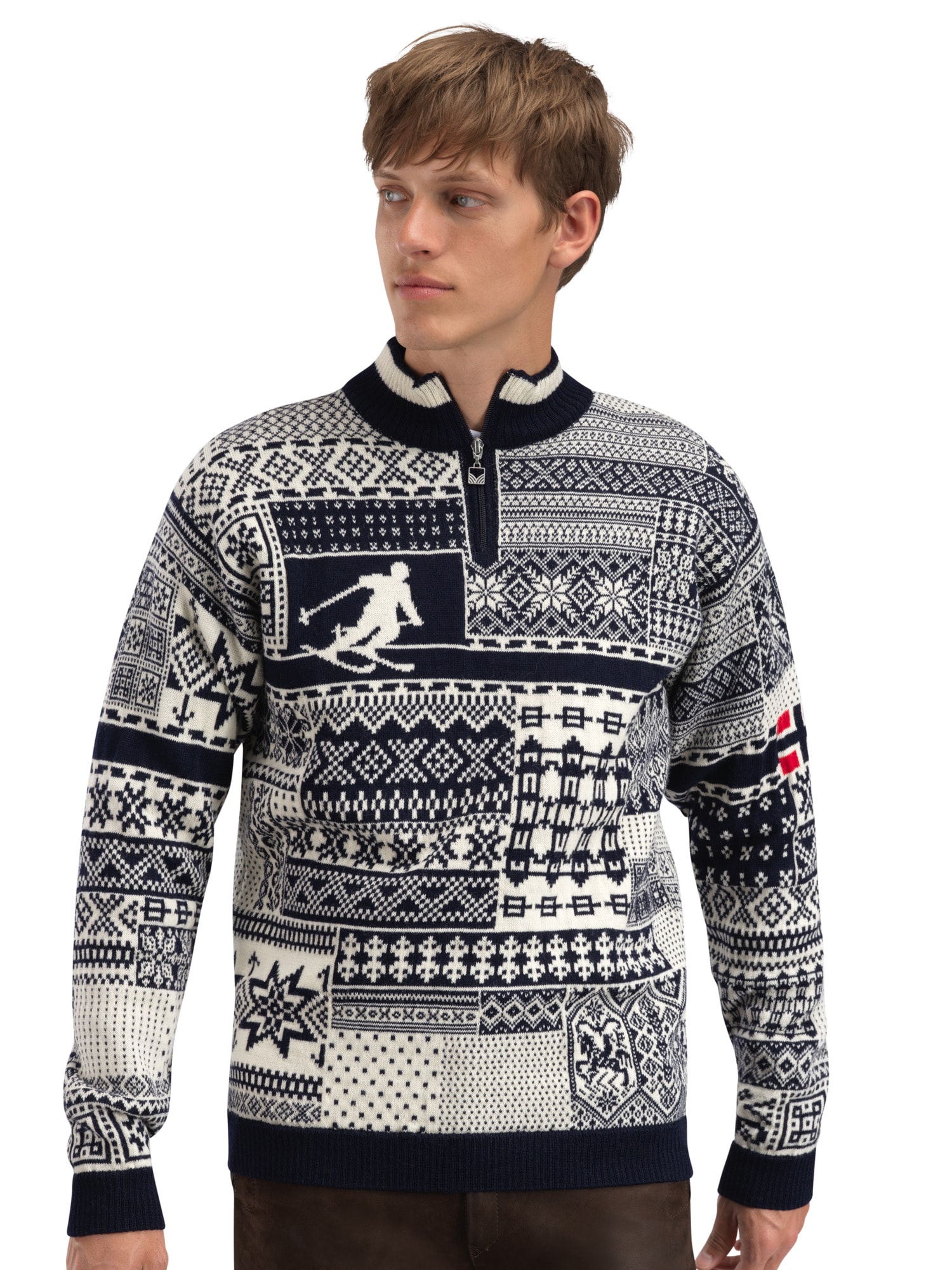 BOSS gebreide trui donkerblauw | wehkamp